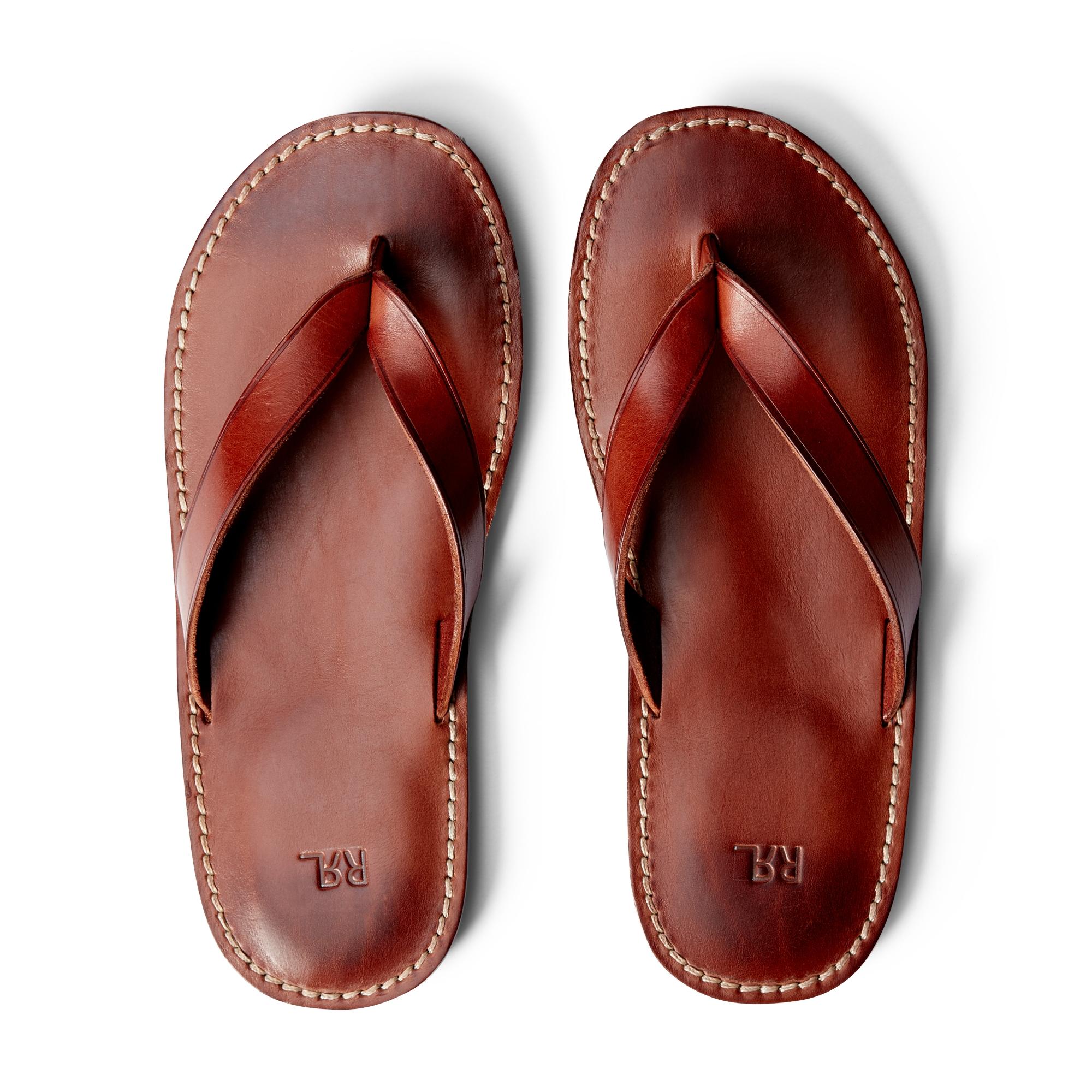 Ralph Lauren Leather Flip-flop Sandal for Men | Lyst