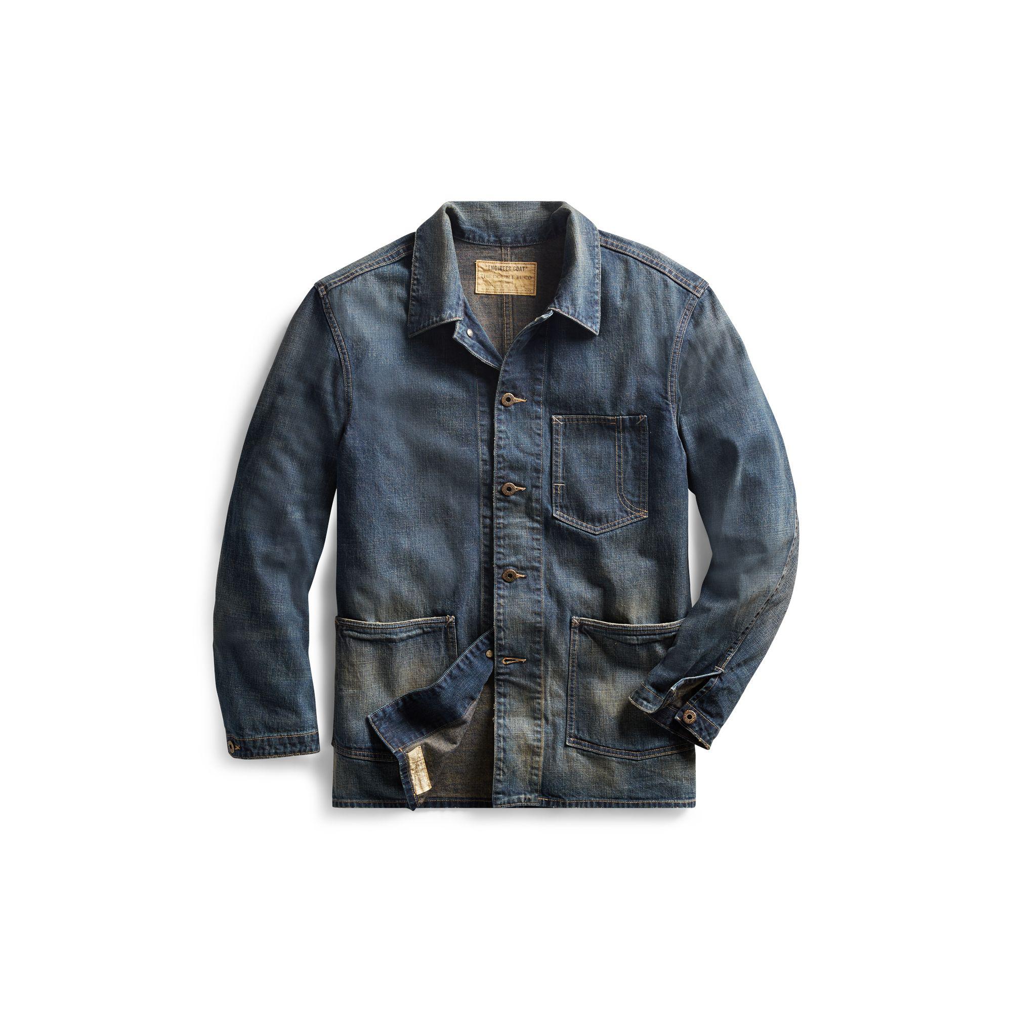 RRL Indigo Denim Chore Jacket in Blue for Men - Lyst