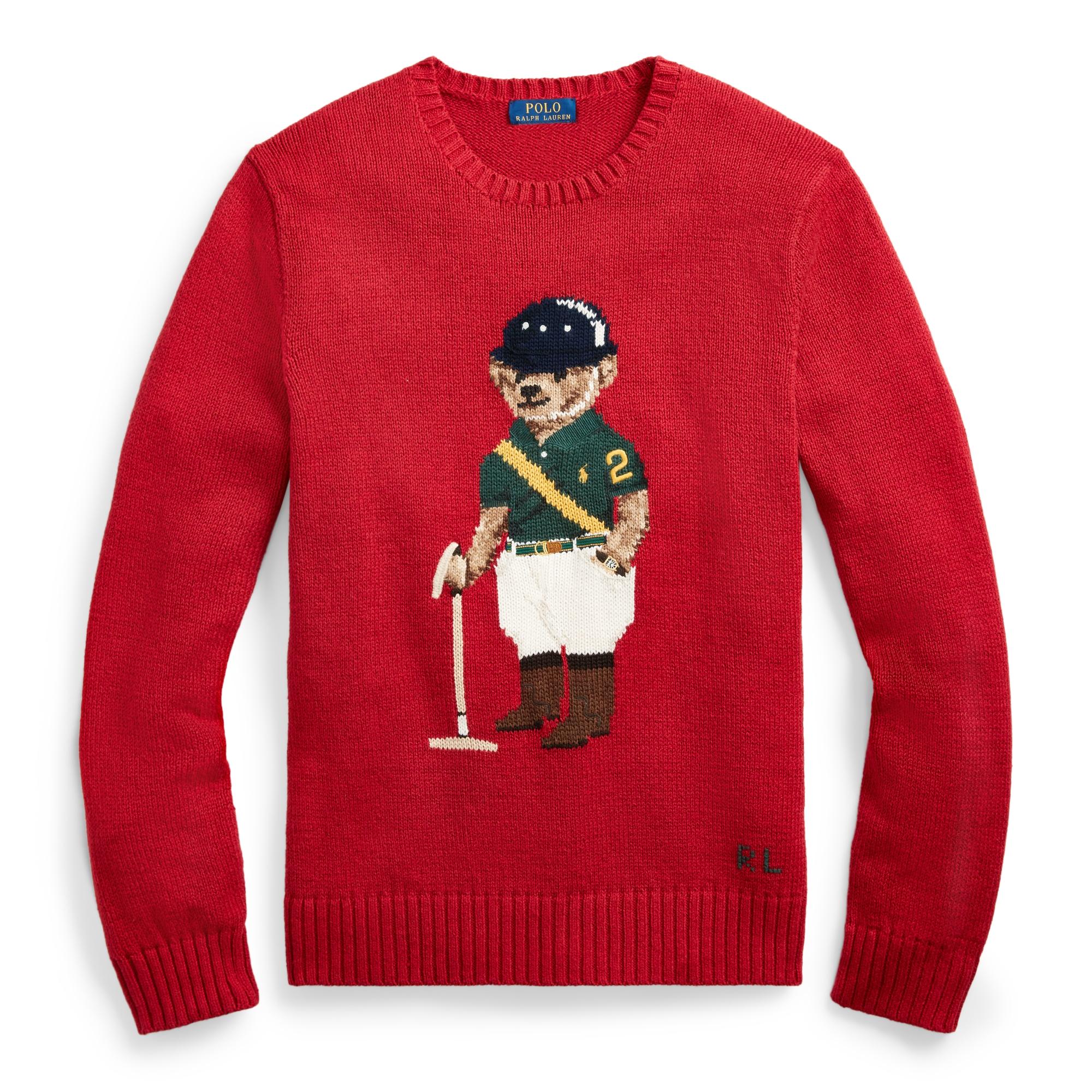 Ralph Lauren Polo Bear Knitted Sweater in Red for Men | Lyst