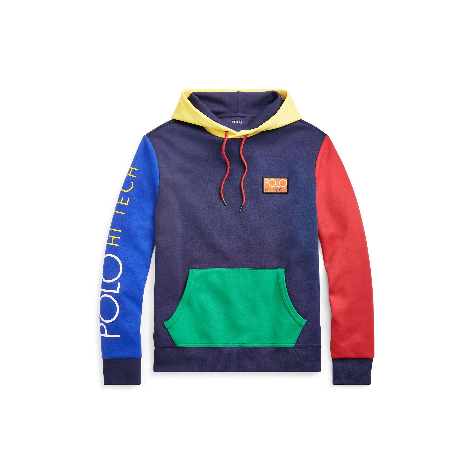 polo hi tech color block hoodie