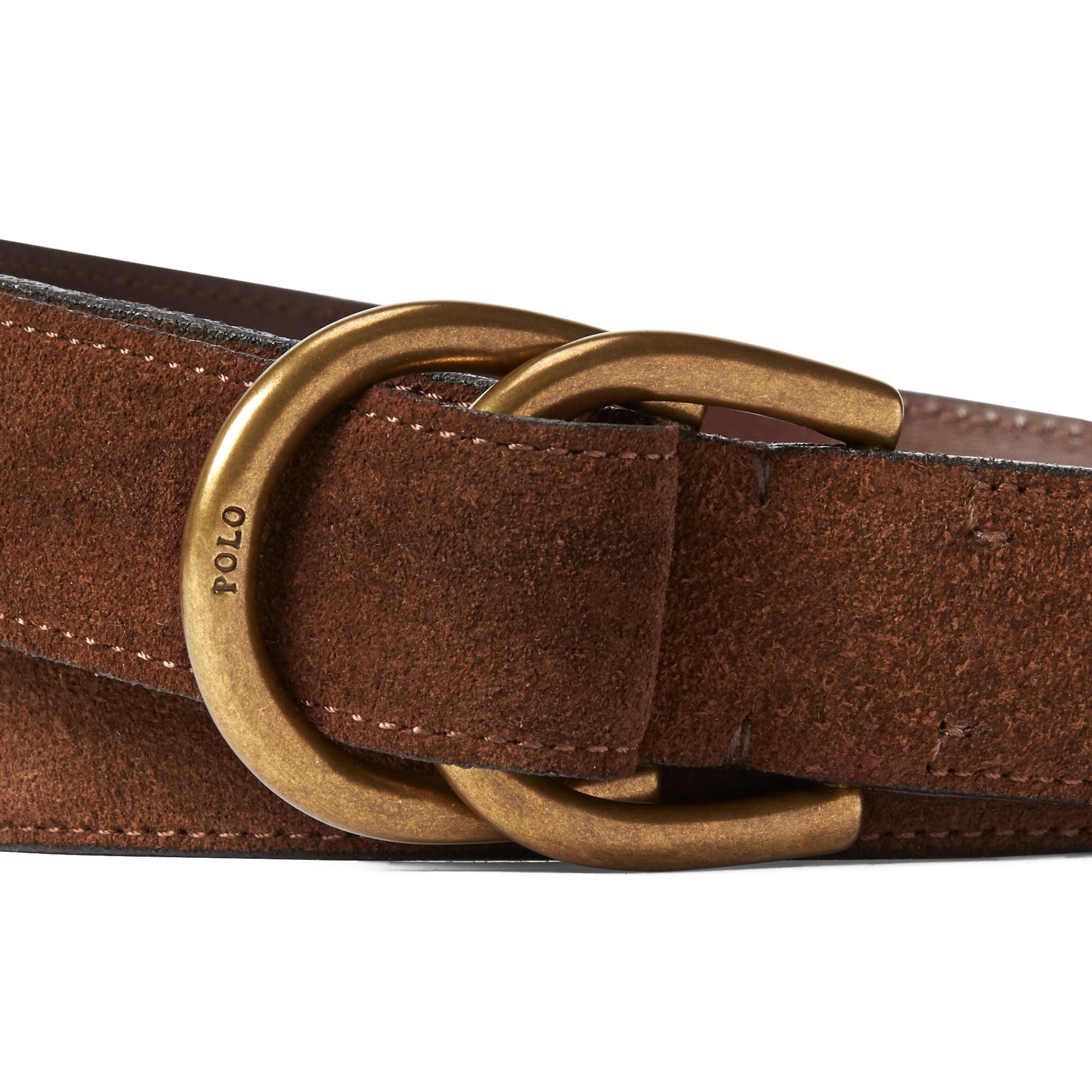 Polo Ralph Lauren Suede D-ring Belt in Brown for Men | Lyst