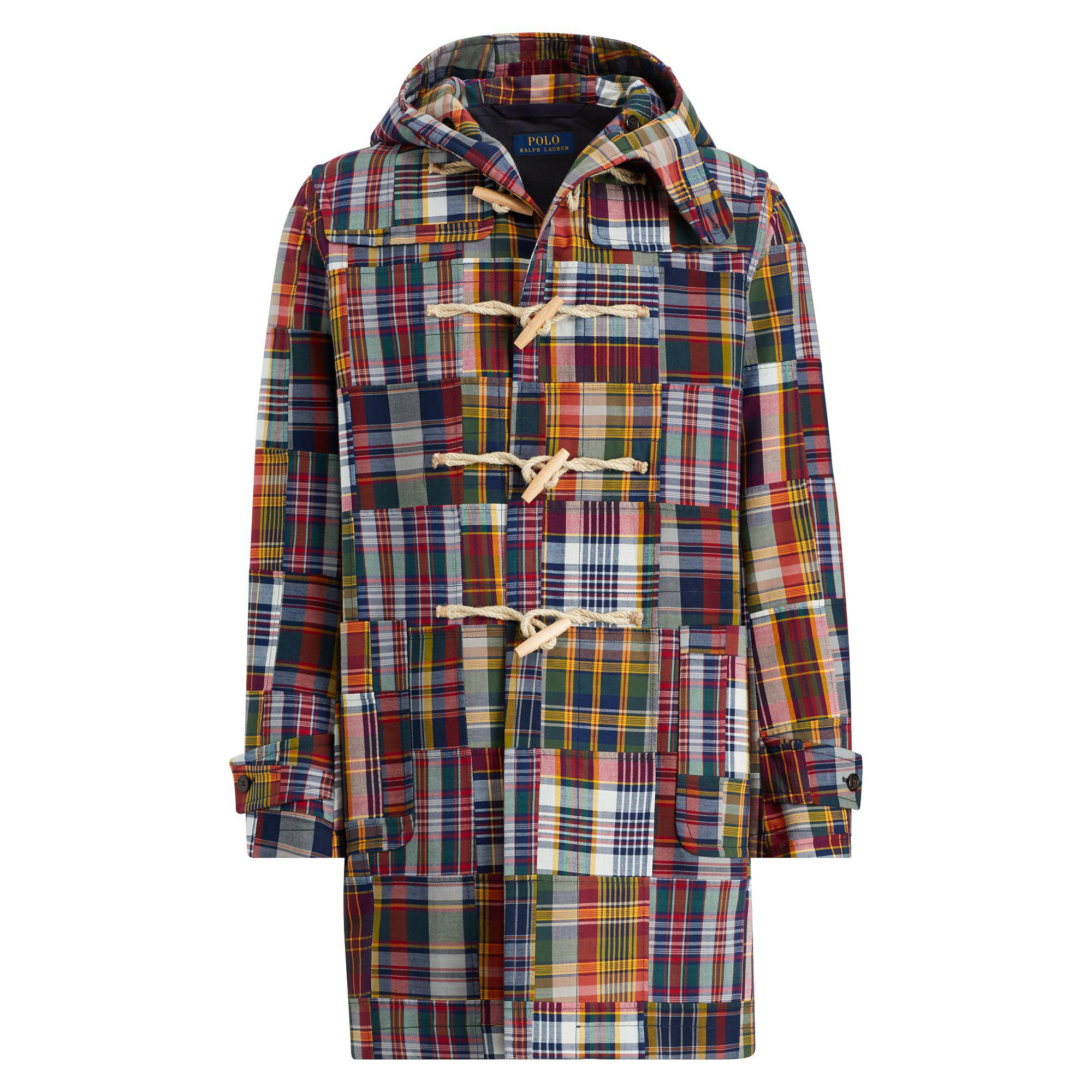 Polo Ralph Lauren Patchwork Madras Duffel Coat for Men Lyst