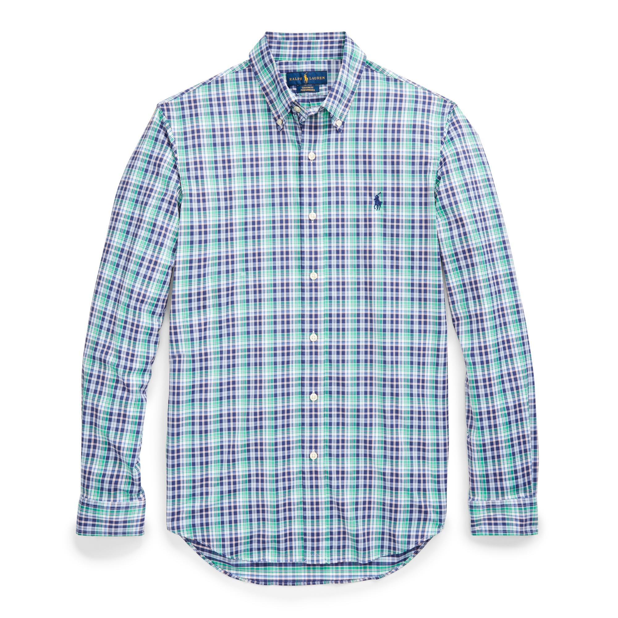 Ralph Lauren Custom Fit Performance Shirt in Blue for Men Lyst