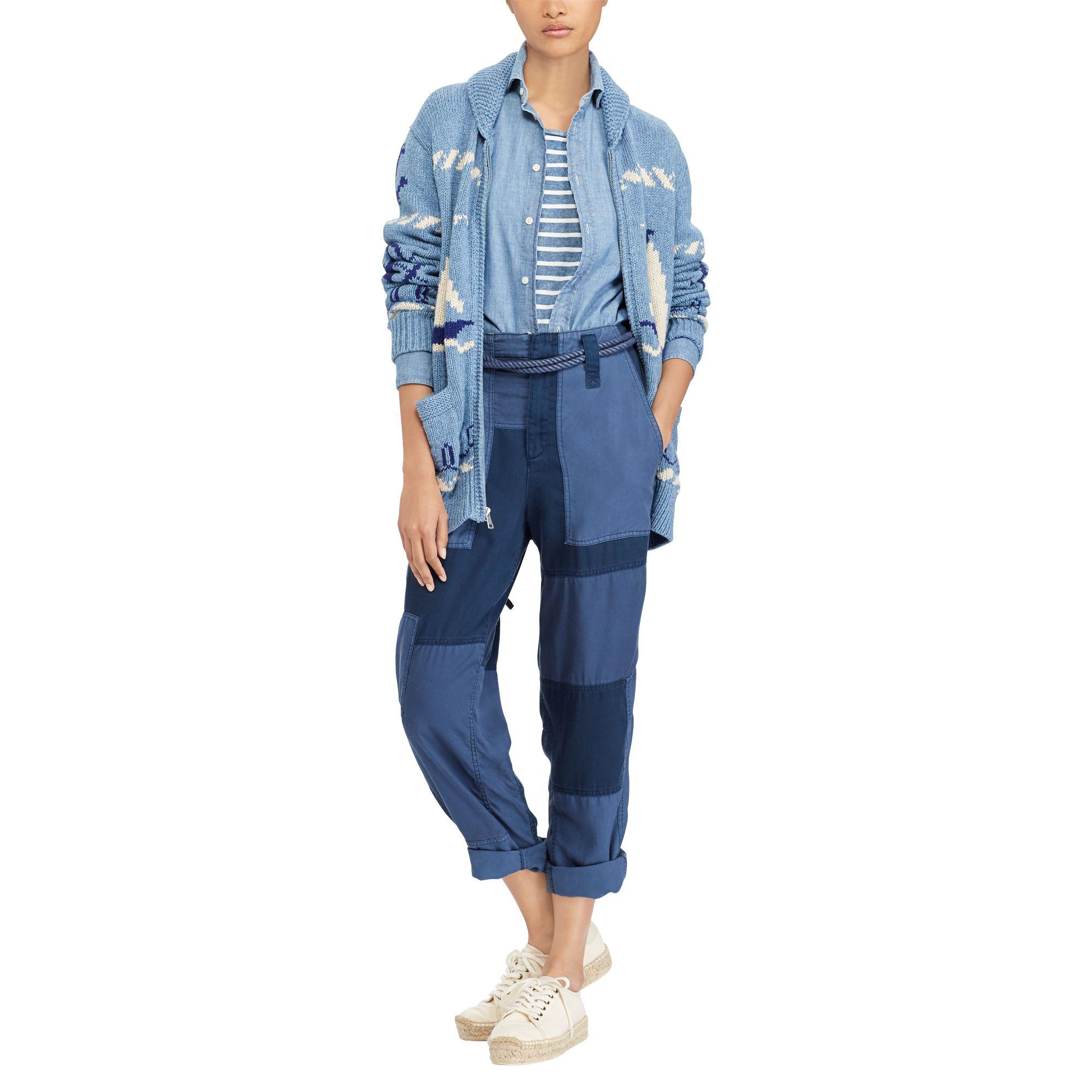 ralph lauren nautical shawl cardigan