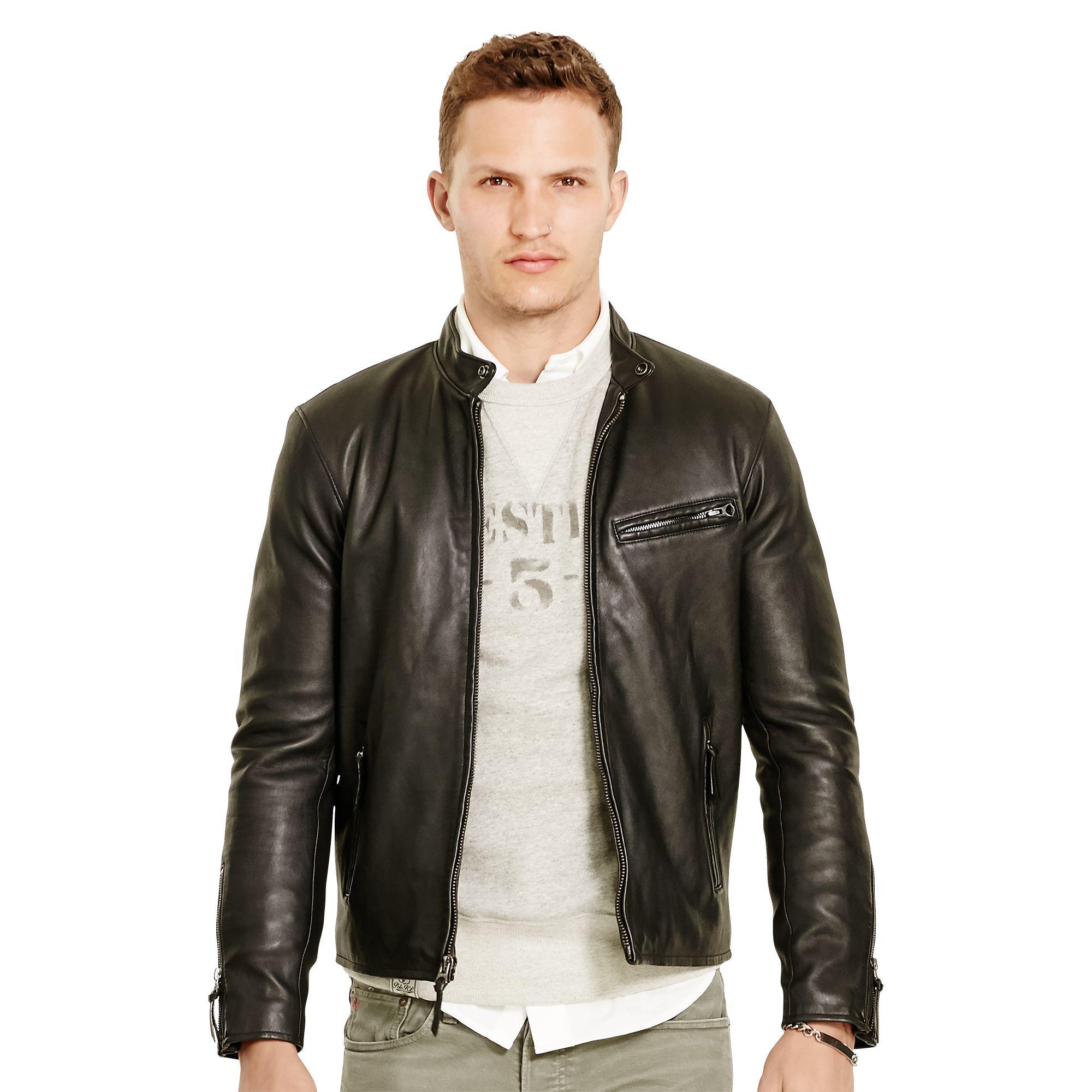 lambskin café racer jacket