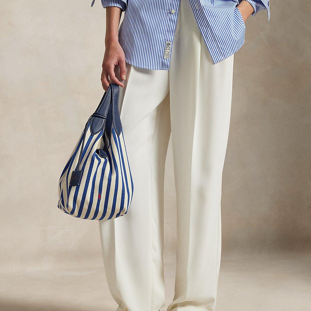 トートバッグ Polo Ralph Lauren Polo Play Striped Canvas Tote Polo Ralph Lauren Polo Play Striped Canvas Medium Tote