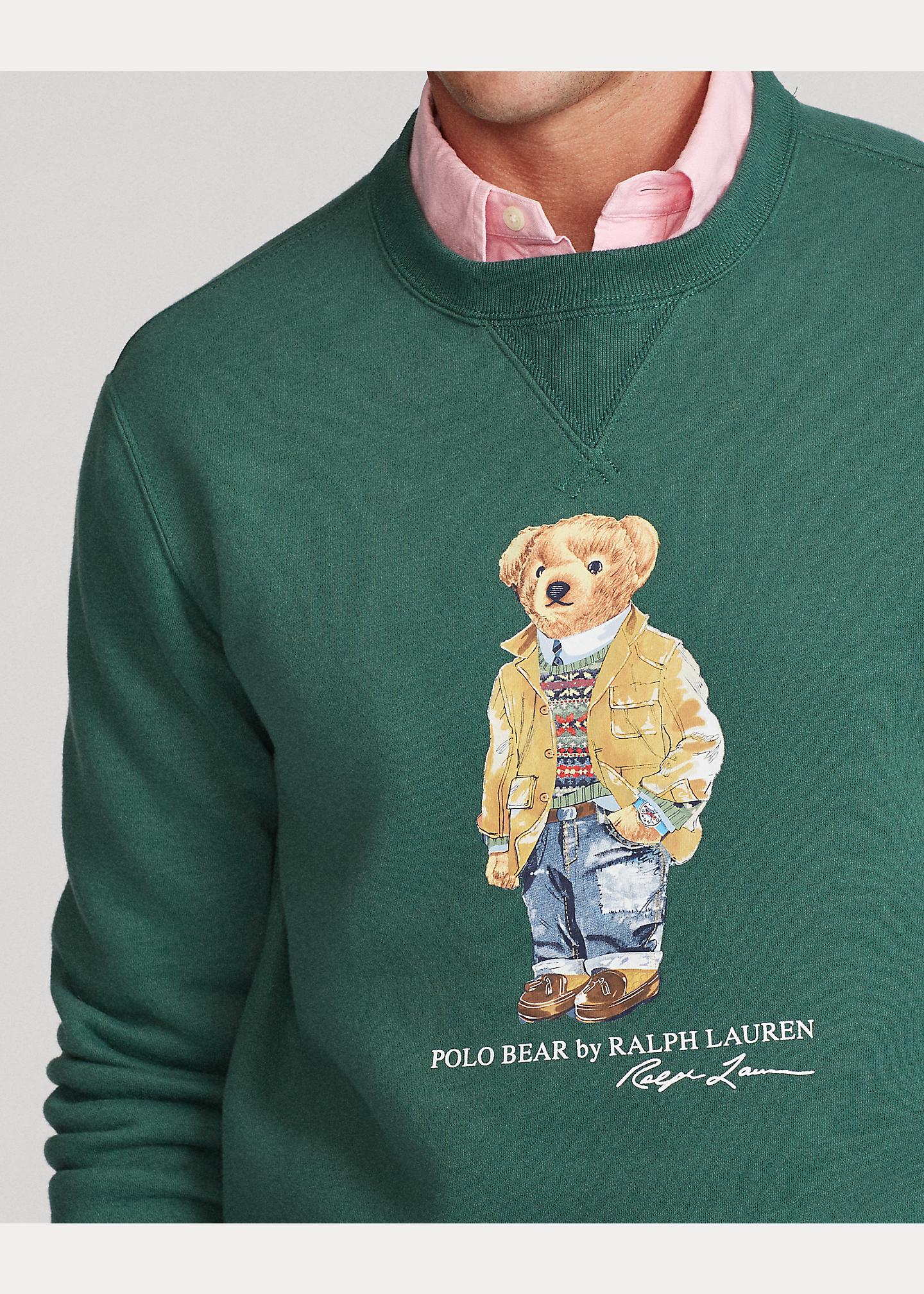 Polo Ralph Lauren Polo Bear Fleece Sweatshirt in Green for Men | Lyst UK