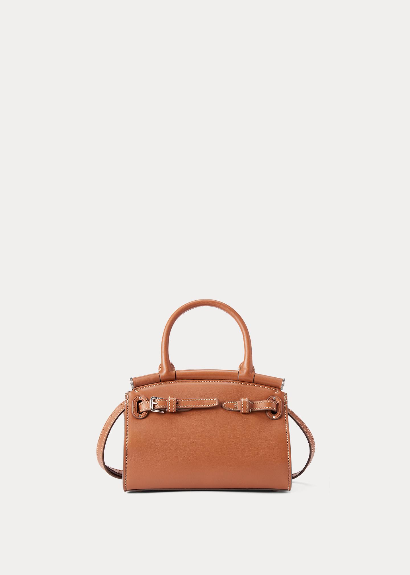 Ralph Lauren Leather Calfskin Mini Rl50 Handbag in Gold (Blue) - Save 6% |  Lyst UK