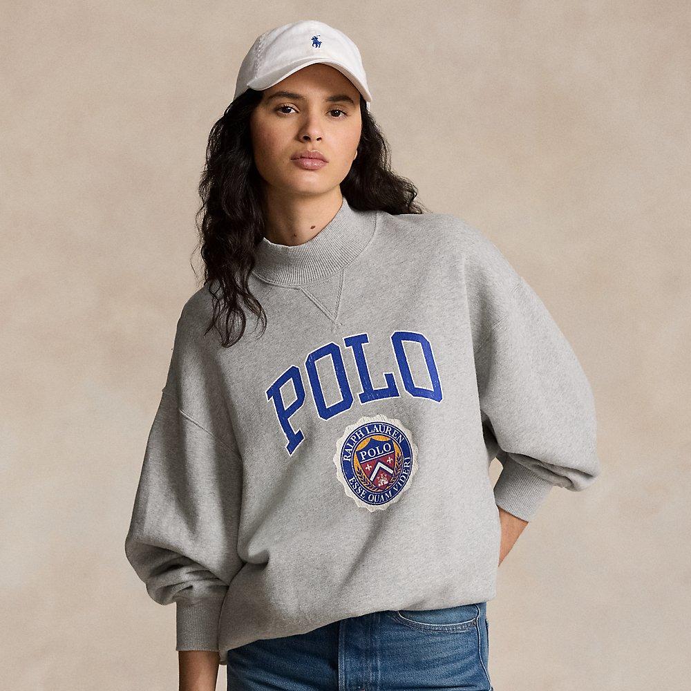 Sudaderas Mujer Azules Sudadera Ralph Lauren Fleece Crewneck Para