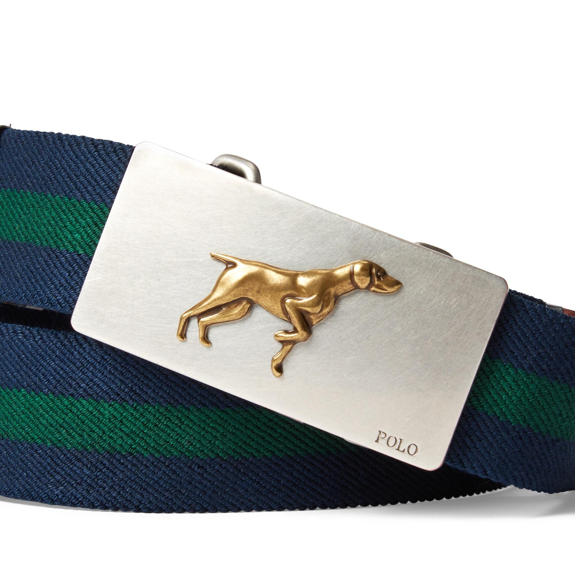 Polo Ralph Lauren Leather Dog-plaque Belt for Men - Lyst