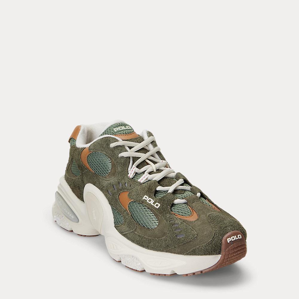 Polo Ralph Lauren Modern Trainer 100 Trackster Shoes Olive Green Men’s Size 11.5 Ralph Lauren Modern Trainer 100 Sneakers In Green - 42% Off  main image 4