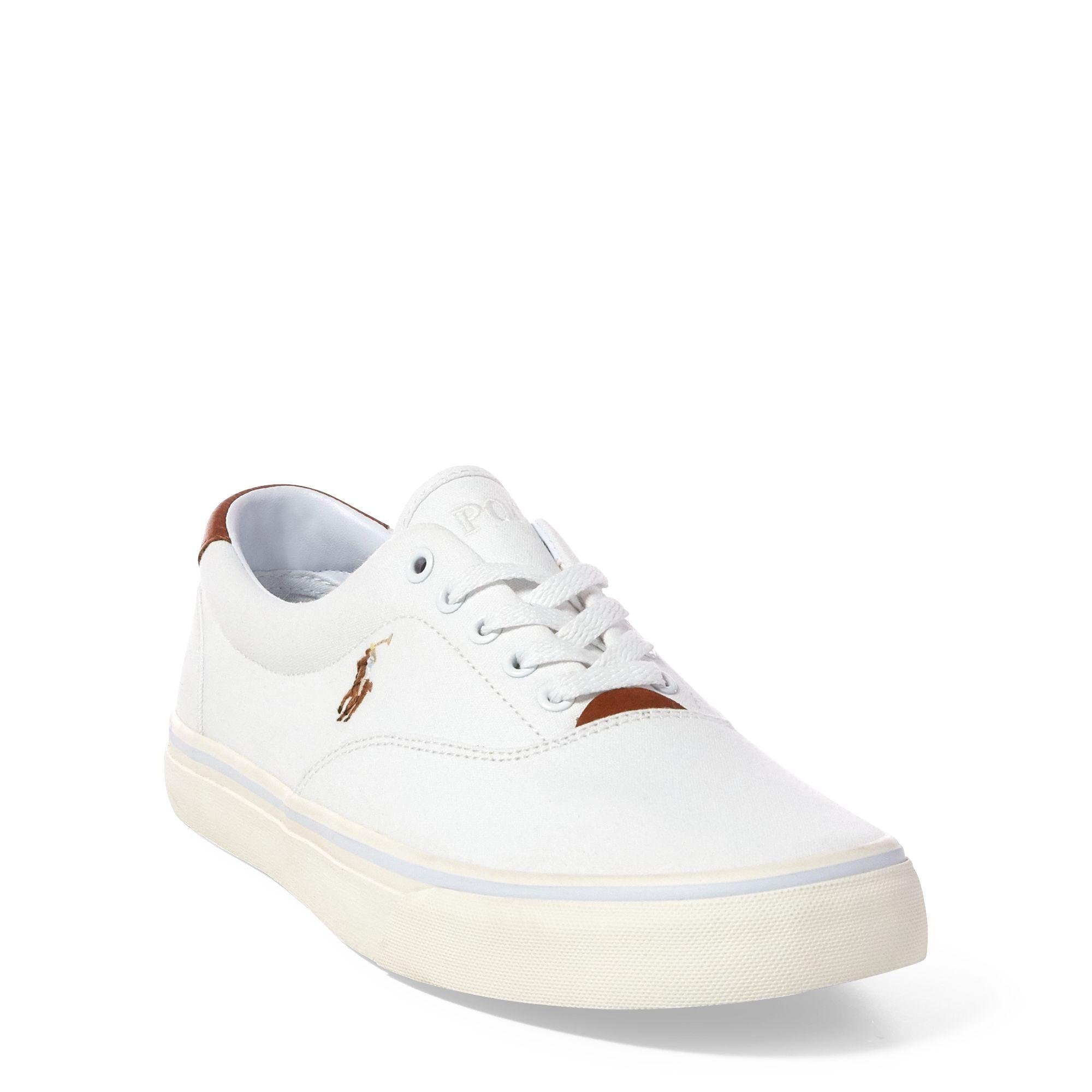 Polo Ralph Lauren Thorton Canvas Low-top Sneaker in White for Men - Lyst