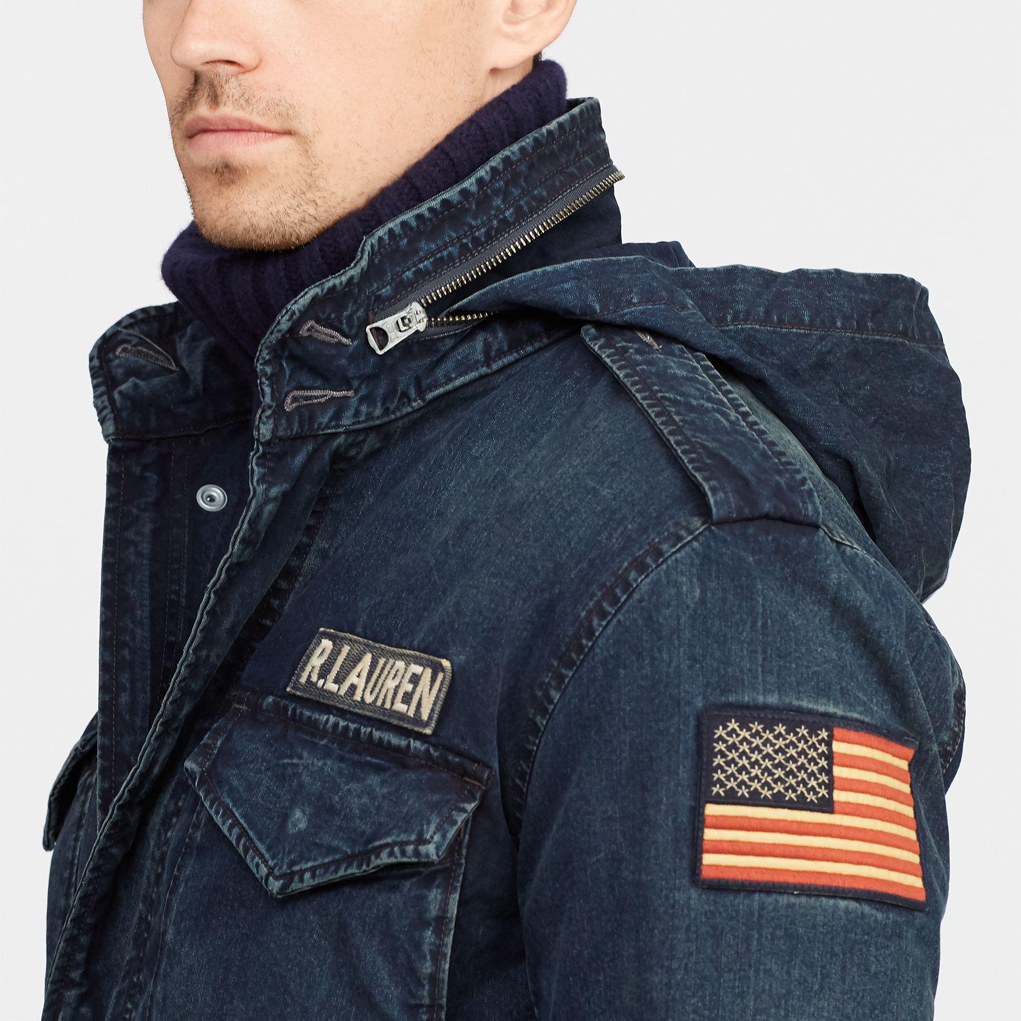 Polo Ralph Lauren Denim Field Jacket in Navy/Cream (Blue) for Men - Lyst