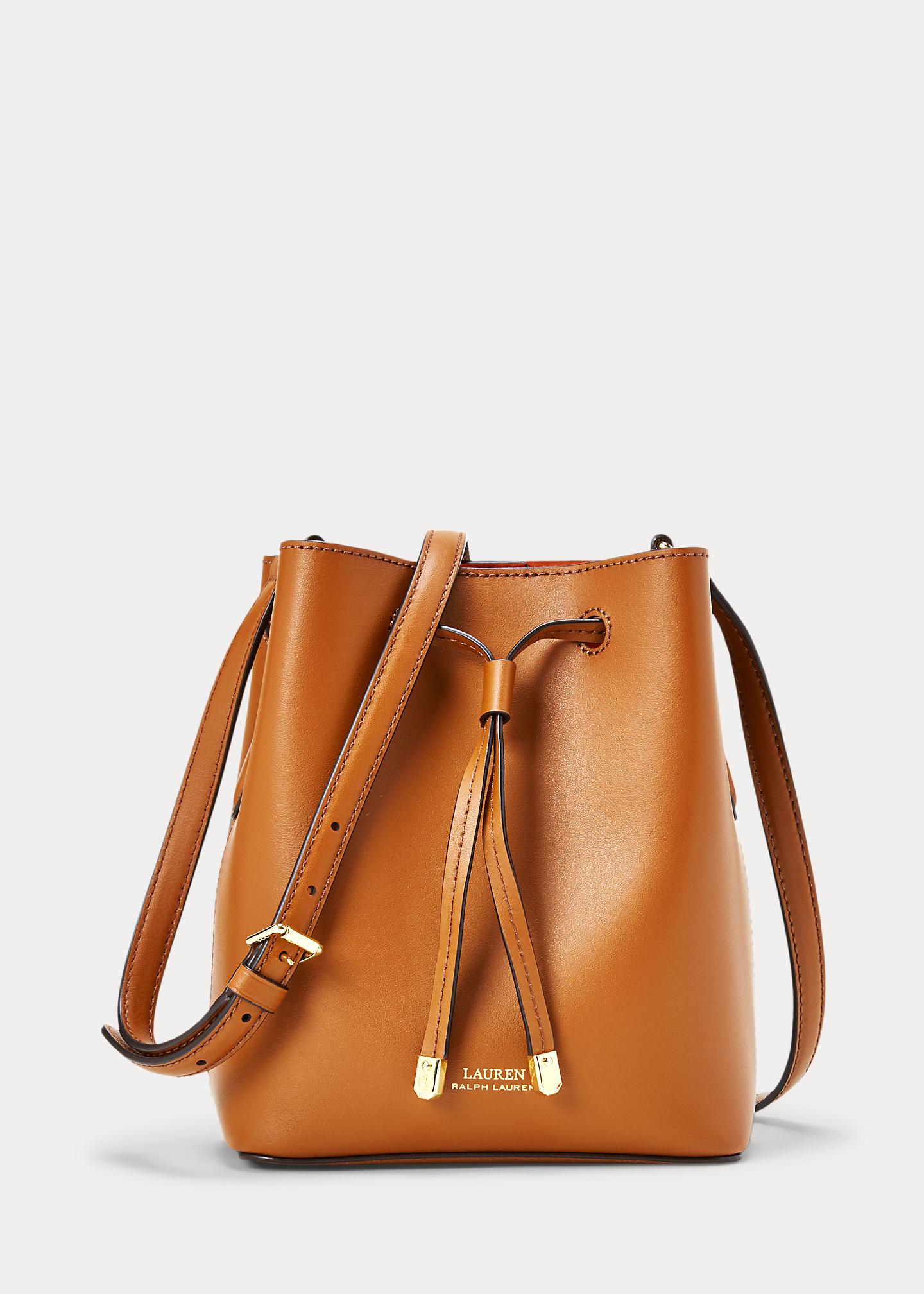 Bolso Mini Debby Ii Con Cordón Ralph Lauren de Cuero de color Marrón | Lyst