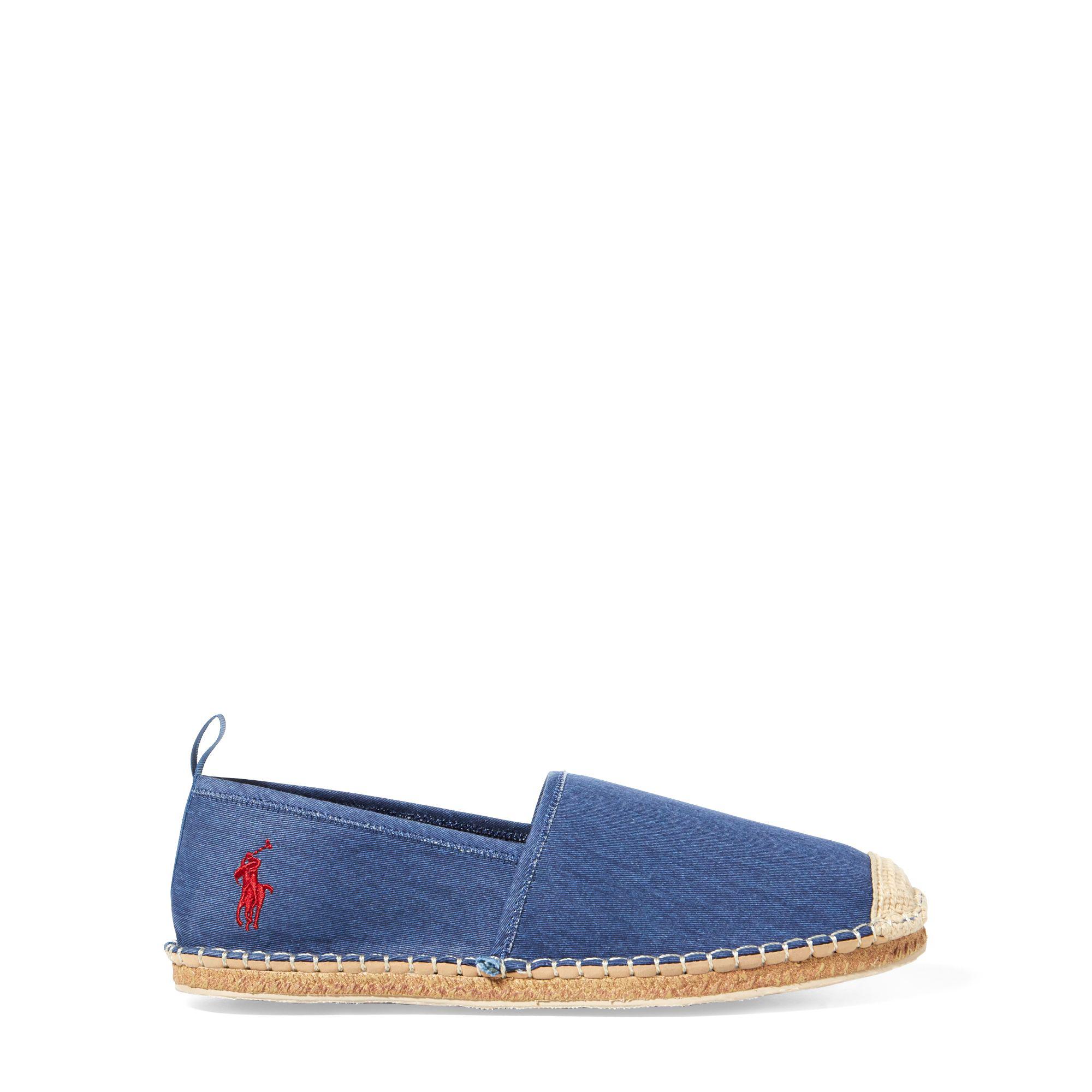 Polo Ralph Lauren Rubber Barron Washed-twill Espadrille in Blue for Men - Lyst