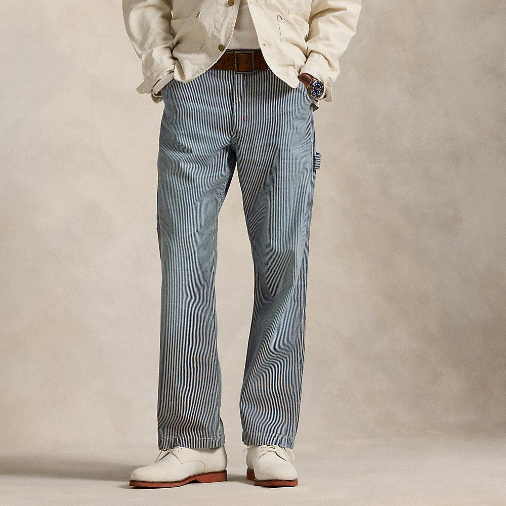 Ralph Lauren Polo Dungaree Hickory-Stripe Trouser in Blue for Men