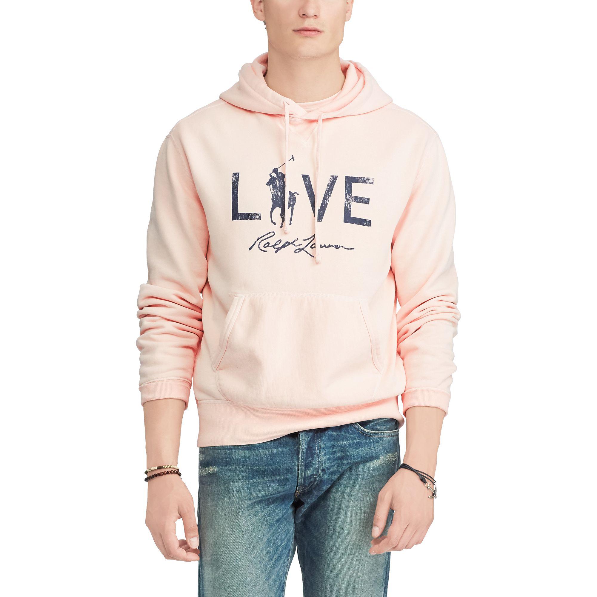 polo ralph lauren pink hoodie
