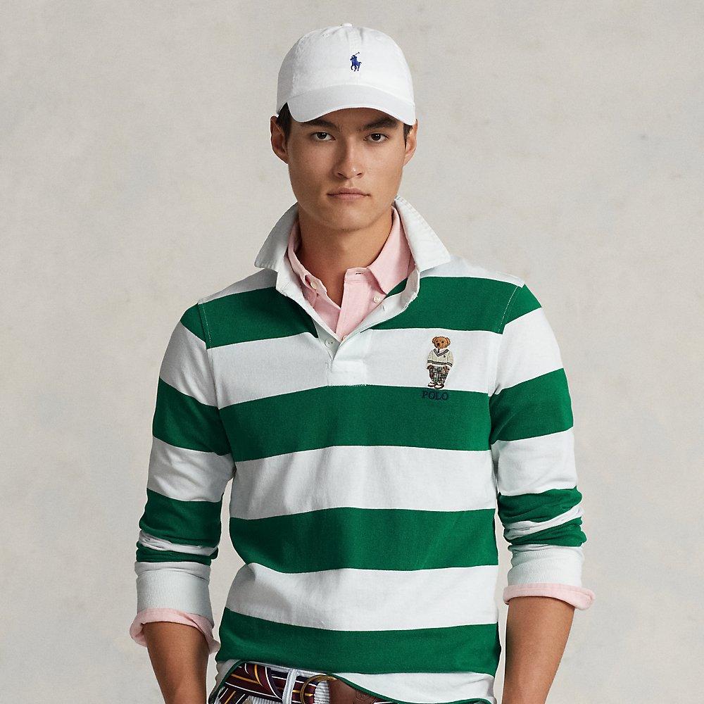 Ralph Lauren Custom Slim Fit Polo Bear Rugby Shirt in Green for Men | Lyst