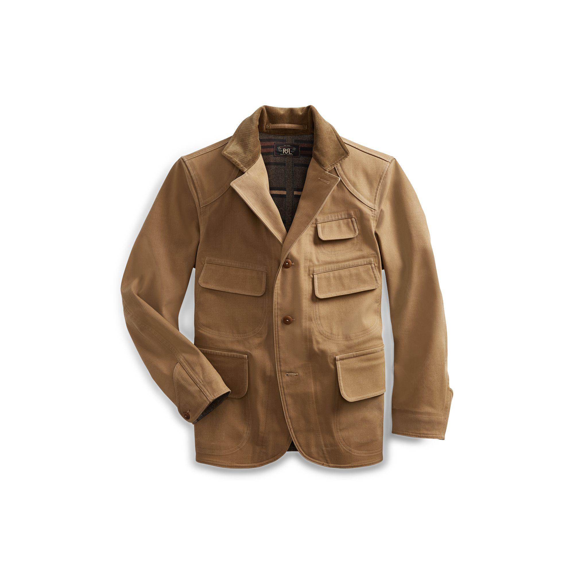 RRL Cotton Waterproof Jacket in Brown 