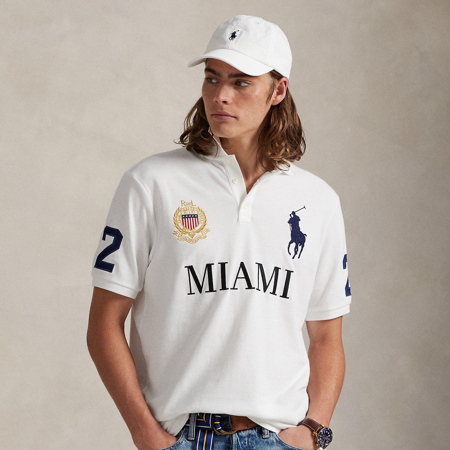 ポロラルフローレンtシャツ MIAMI ralph-lauren-White-Classic-Fit