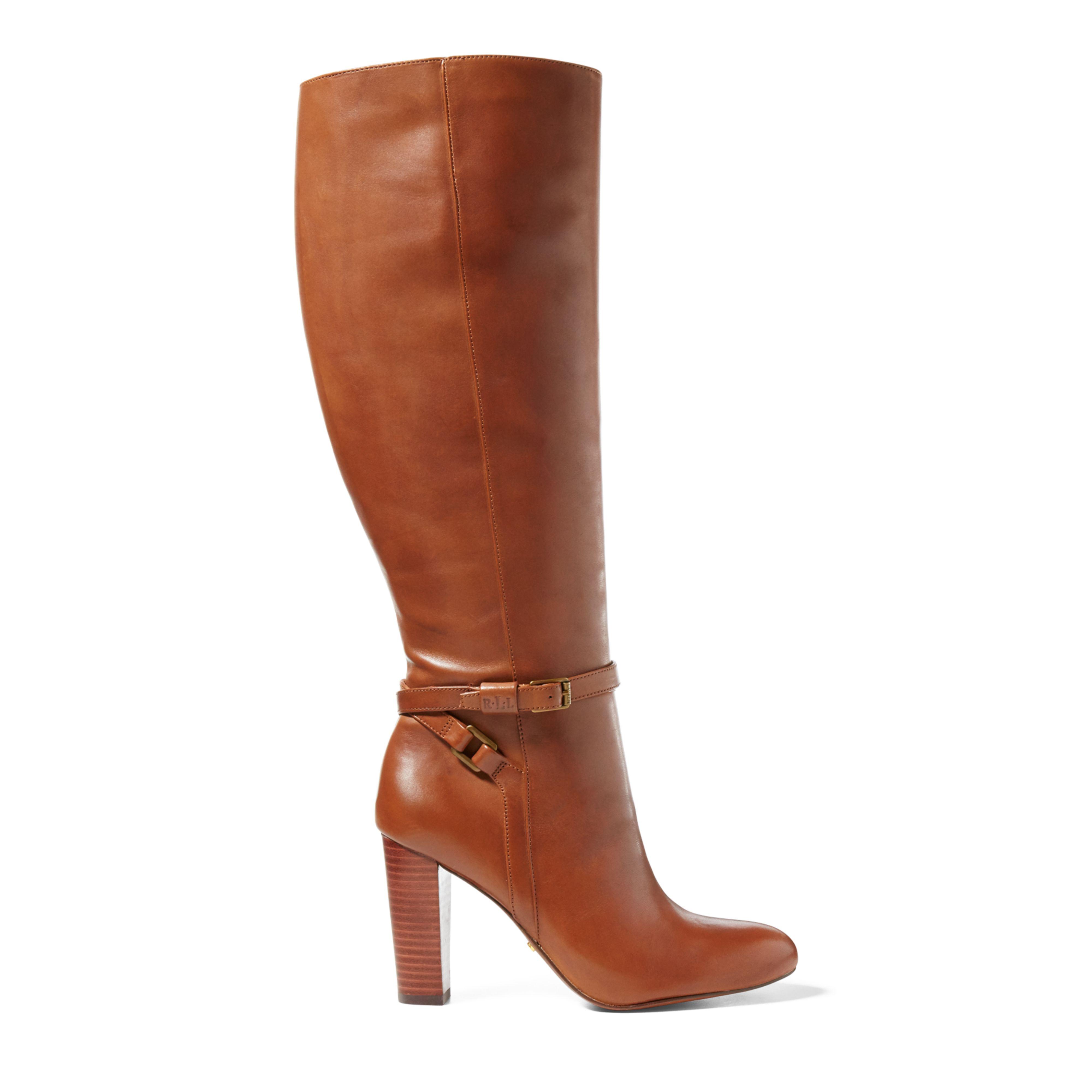 ralph lauren cognac boots