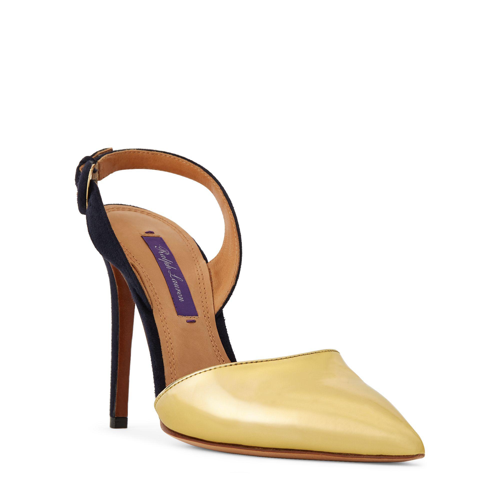 Ralph Lauren Ceceley Specchio Slingback in Metallic | Lyst
