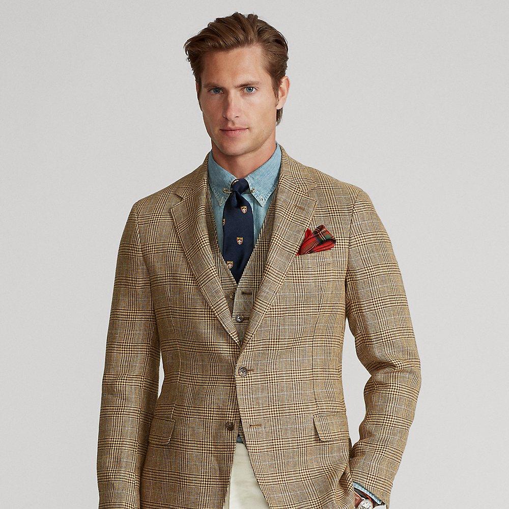 Polo Ralph Lauren Polo Glen Plaid Linen Suit Jacket for Men | Lyst