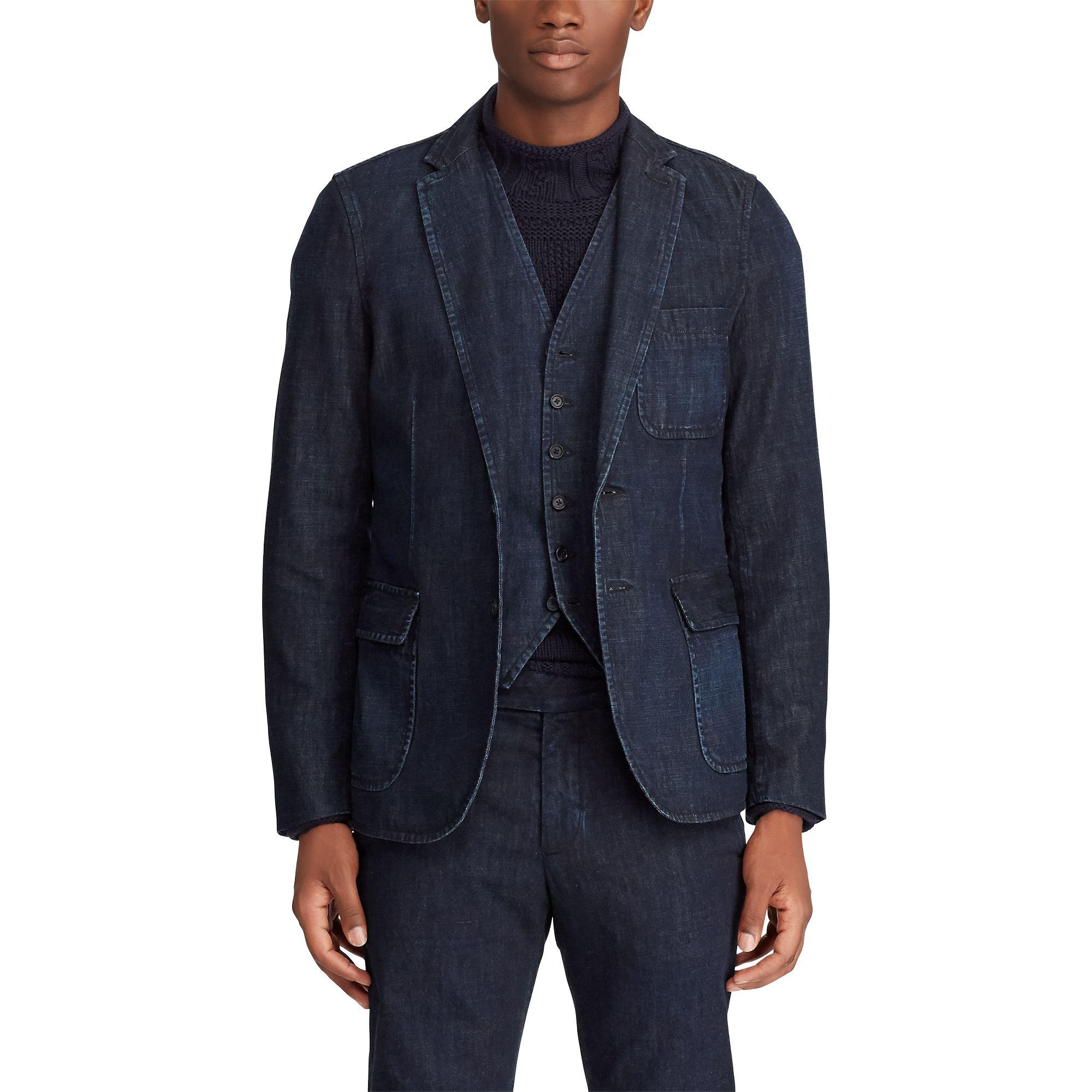 ralph lauren denim suit