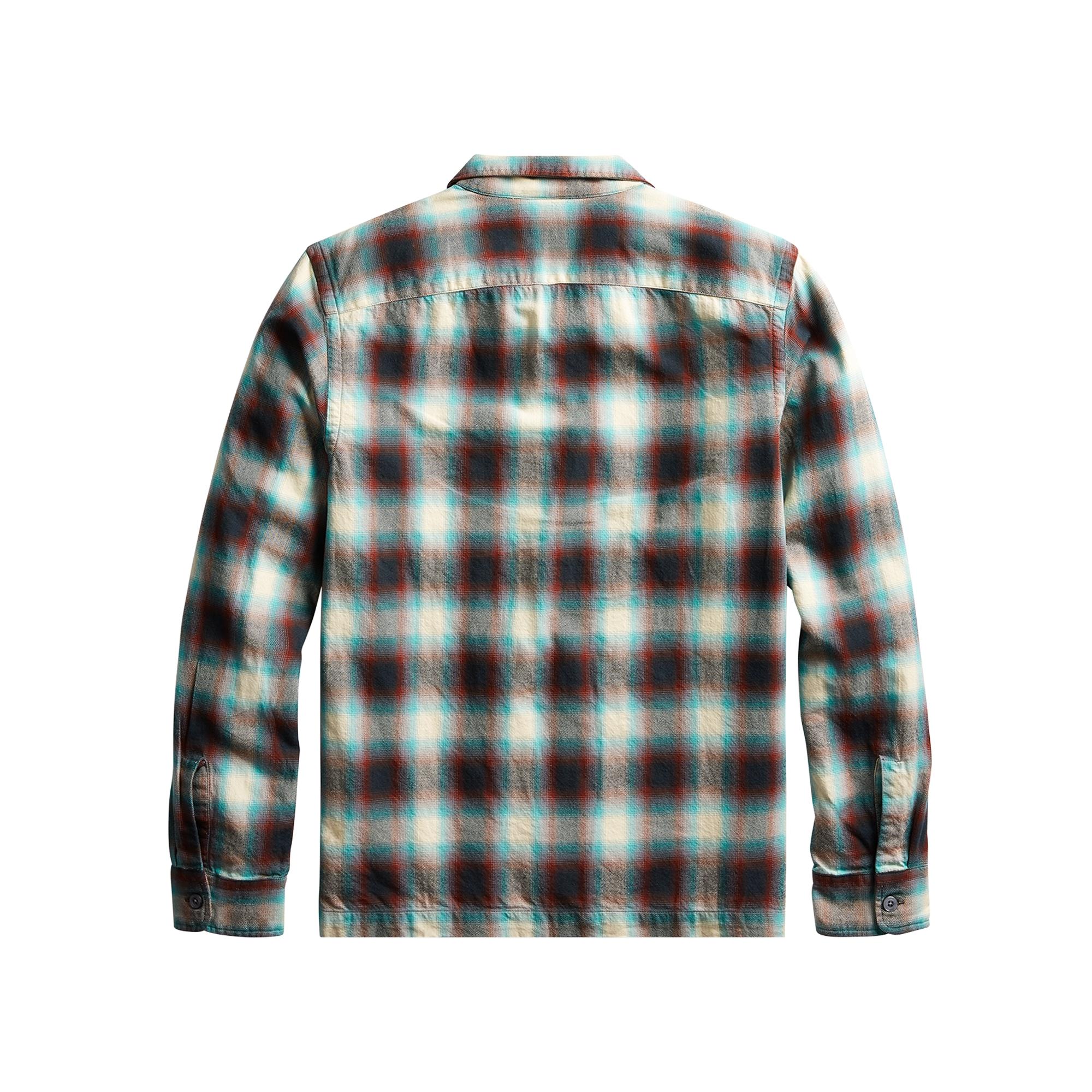 Rrl plaid twill camp shirt Clearance
