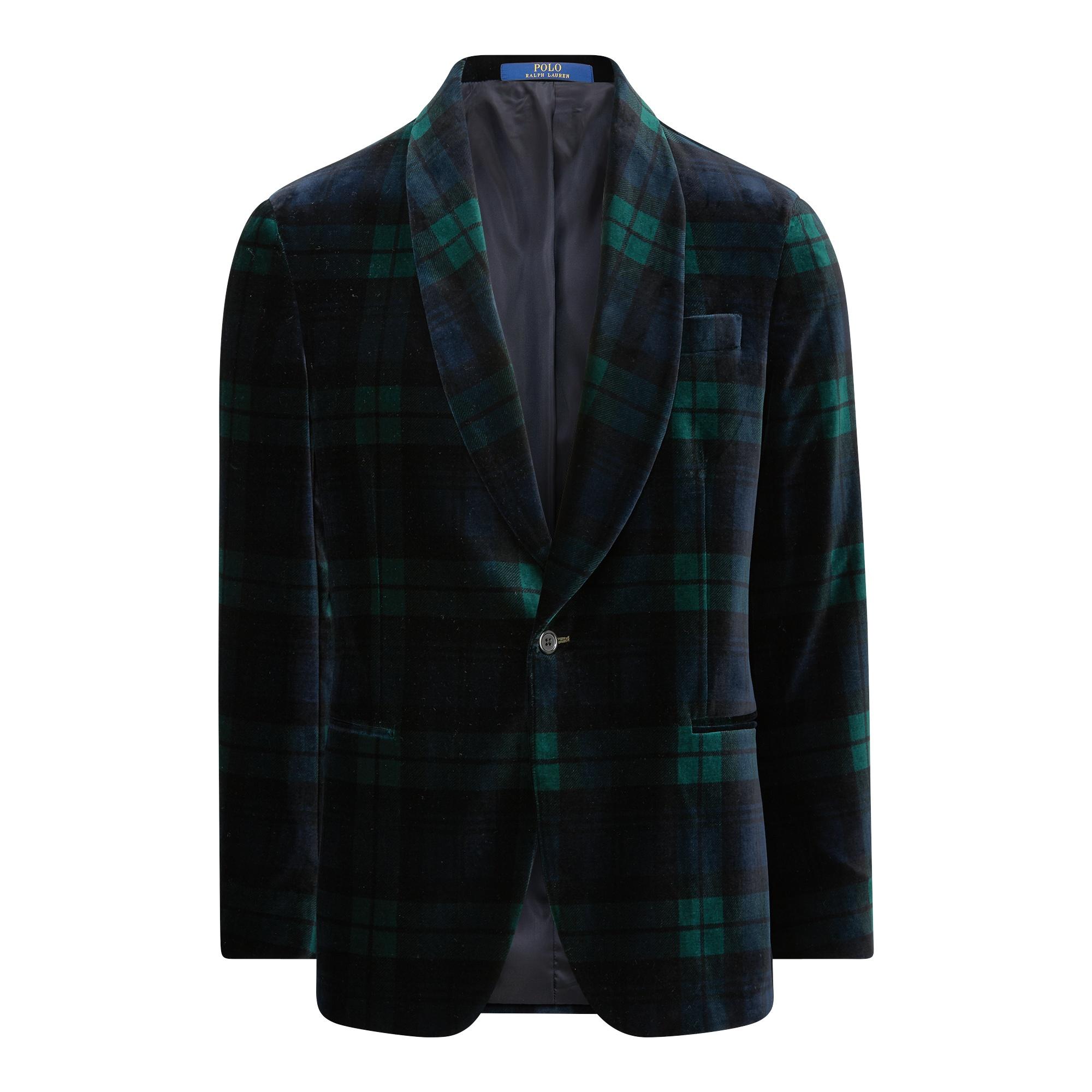 Ralph Lauren Polo Tartan Velvet Jacket in Black for Men | Lyst