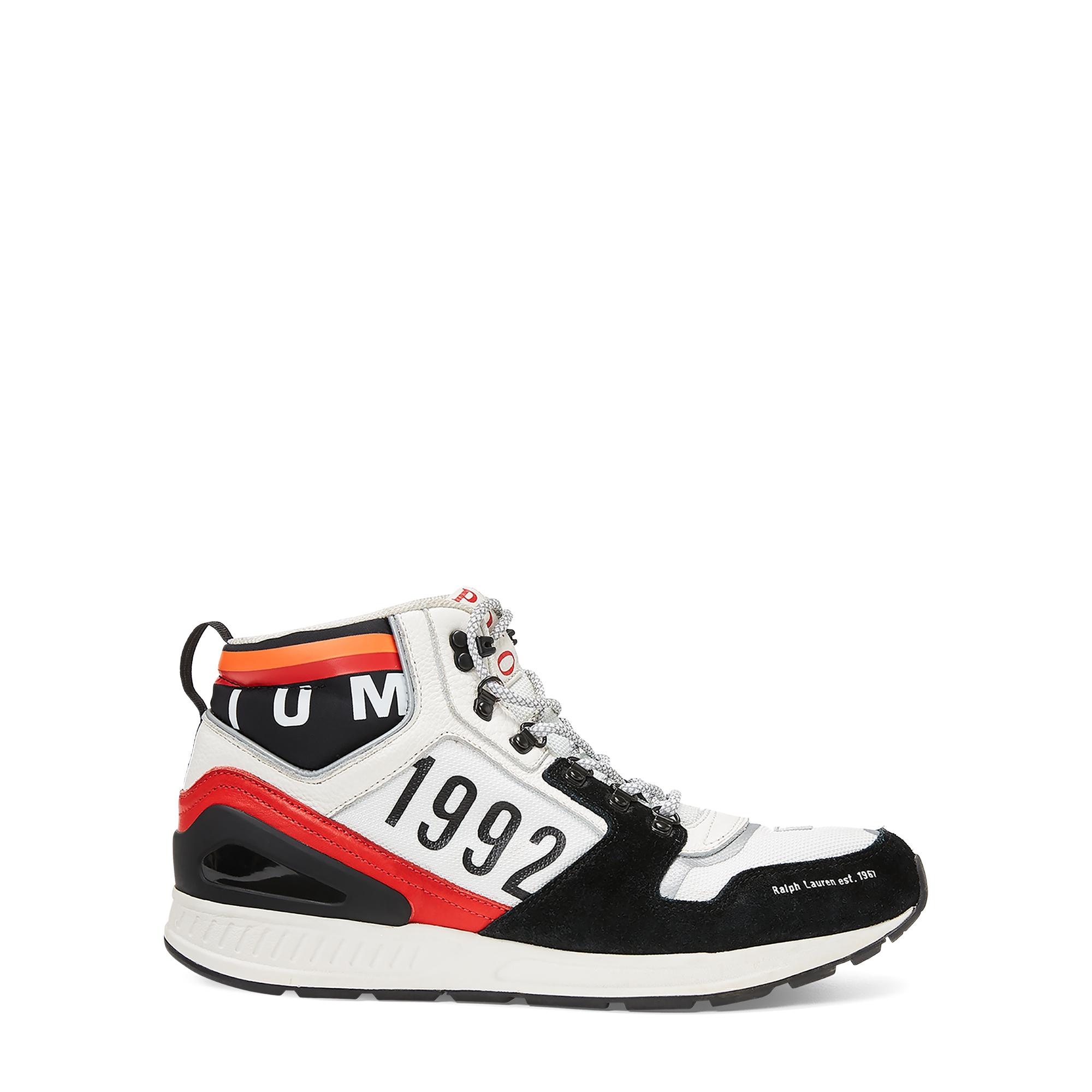 Ralph Lauren Leather Winter Stadium Sneaker in Black/White/Red (White) for  Men | Lyst