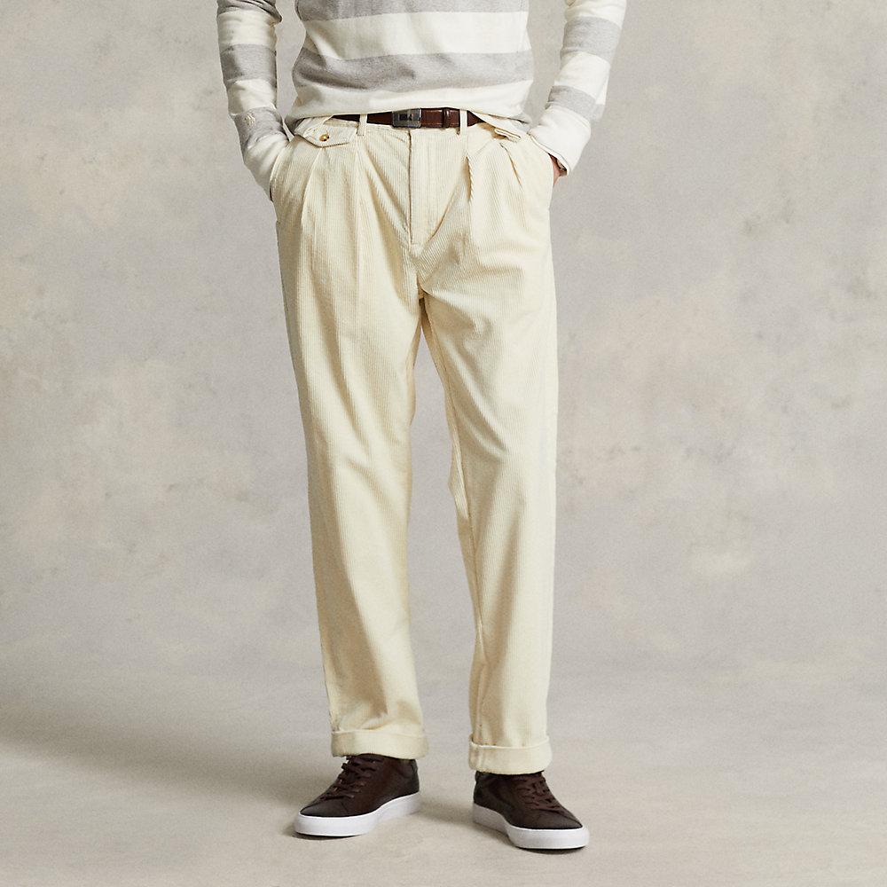 Polo Ralph Lauren Whitman Relaxed Fit Corduroy Trouser in Natural for