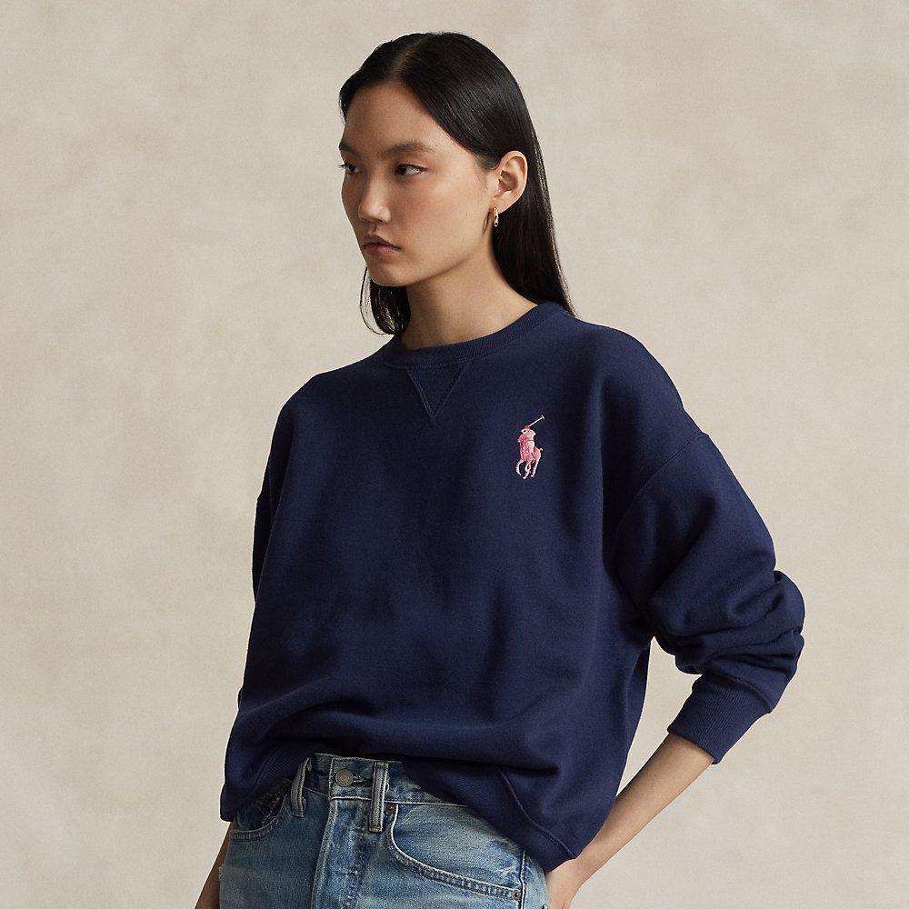 Ralph Lauren Pink Pony Love Fleece Sweatshirt in Blue | Lyst