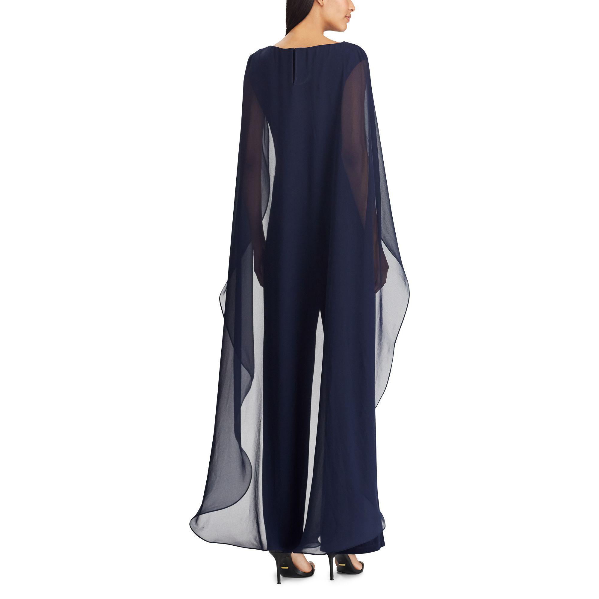 chiffon cape overlay