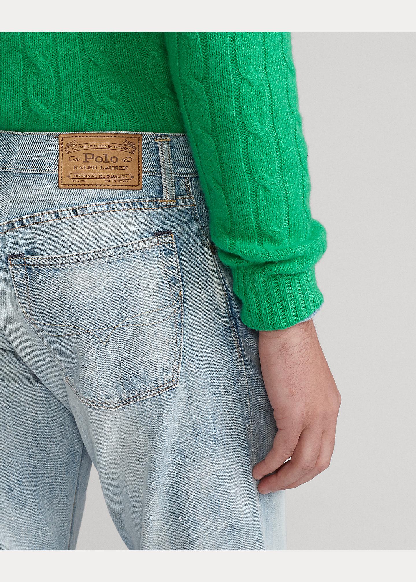 Leather Varick Slim Straight Jean 