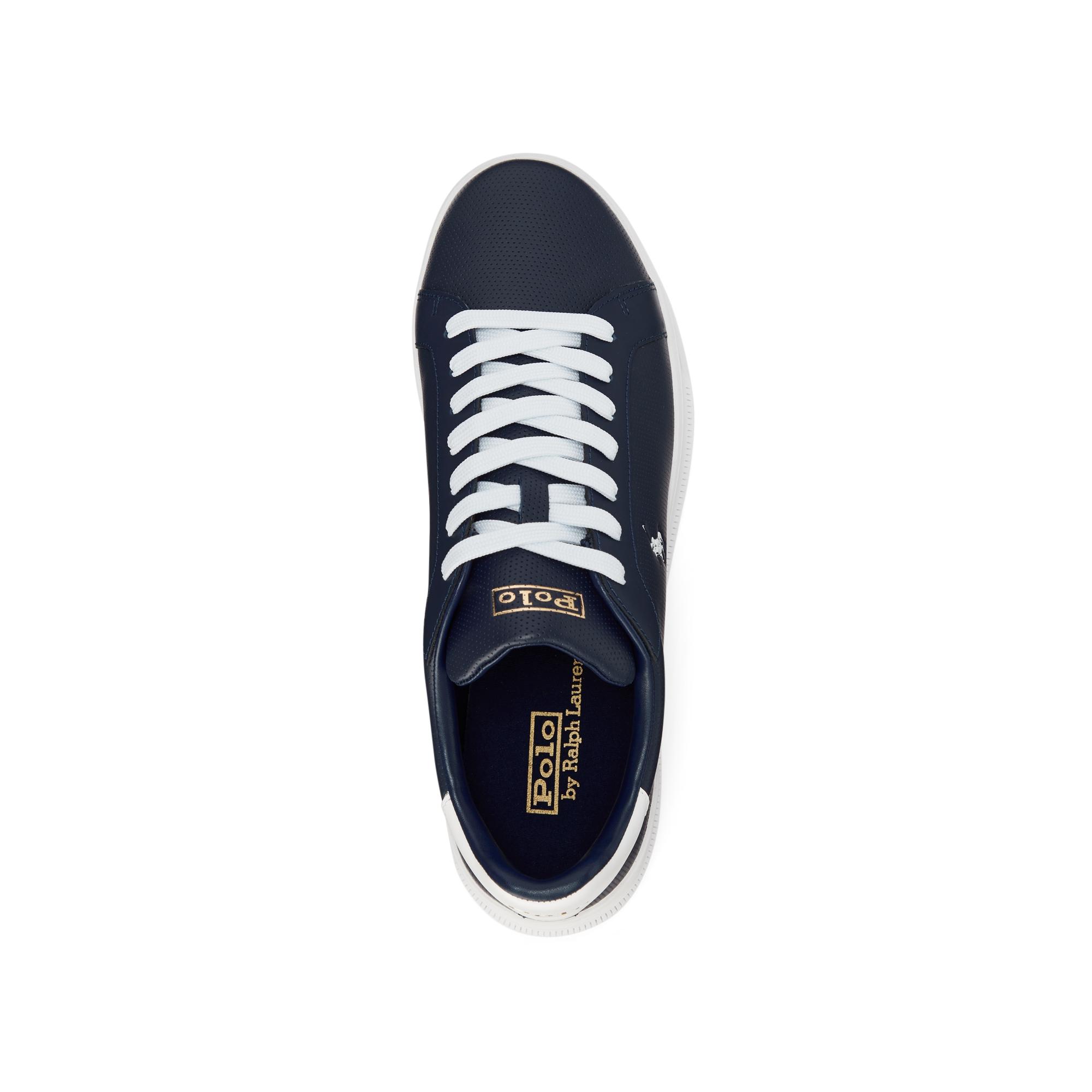 Polo Ralph Lauren Heritage Court Ii Leather Sneaker in Blue for Men | Lyst