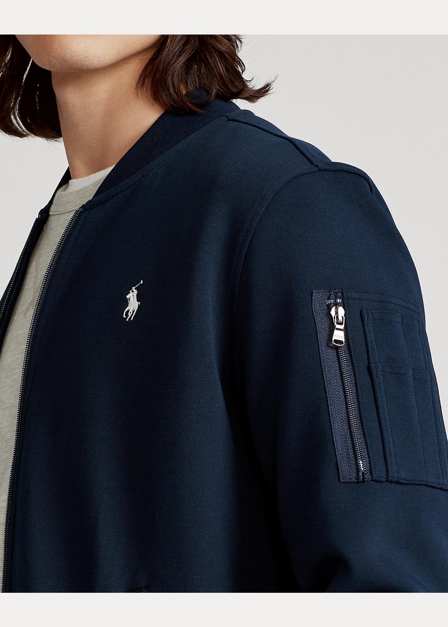 Ralph Lauren Double knit Bomber Jacket in Blue for Men Lyst UK