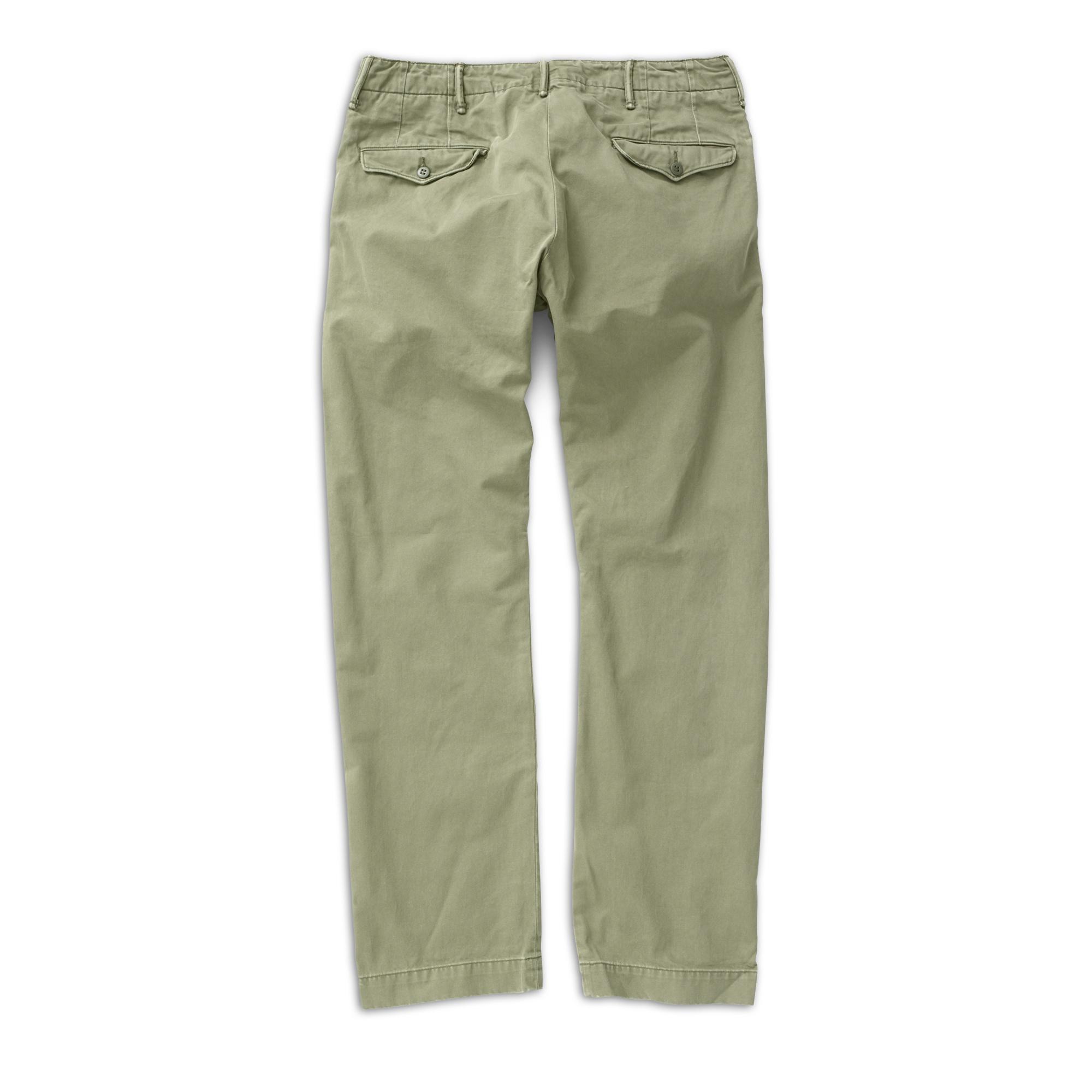 RRL Cotton Officer's Flat Front Chino in Olive (Green) for Men - Lyst