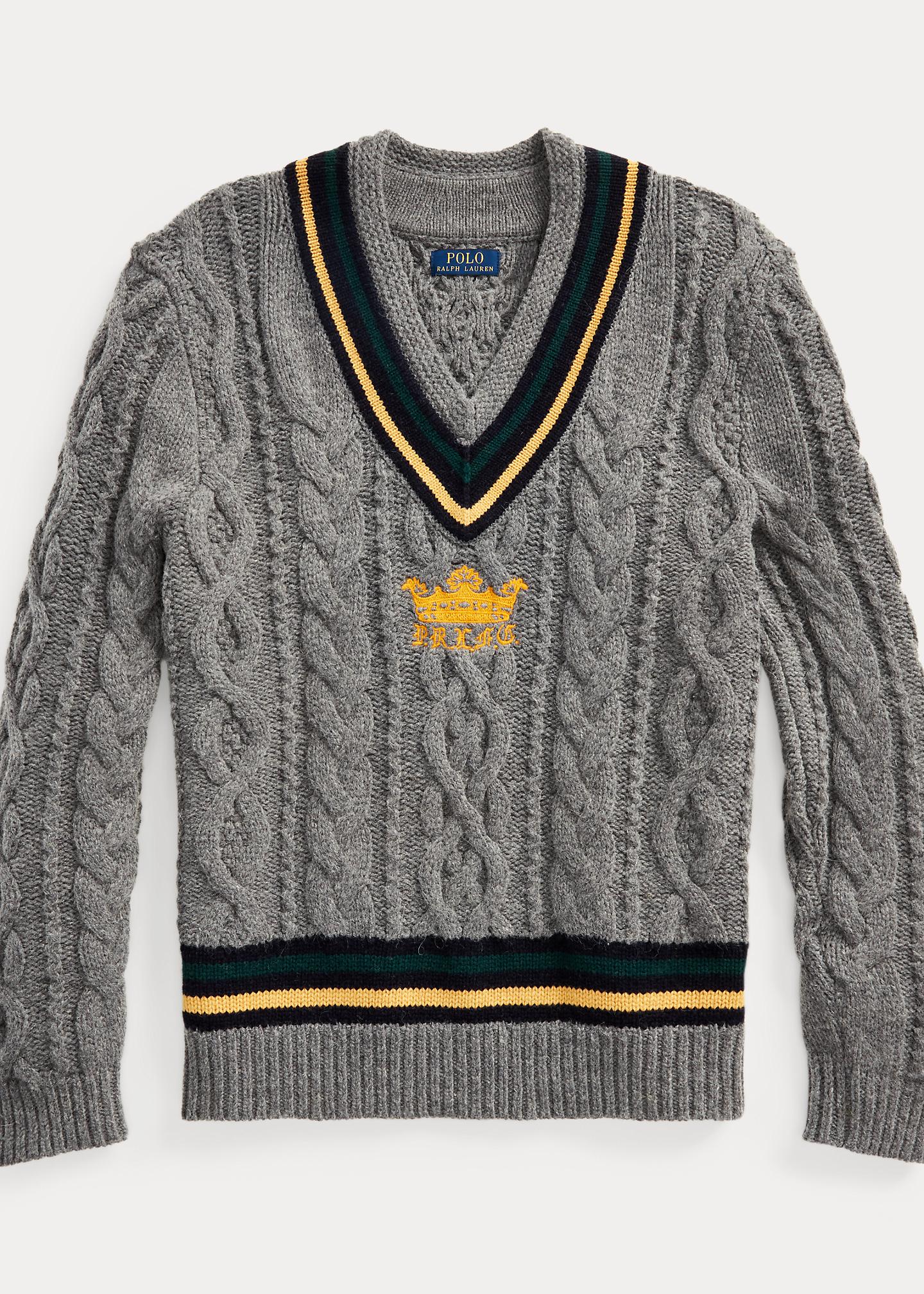Polo Ralph Lauren Bestickter Cricket-Pullover in Grau für Herren | Lyst DE