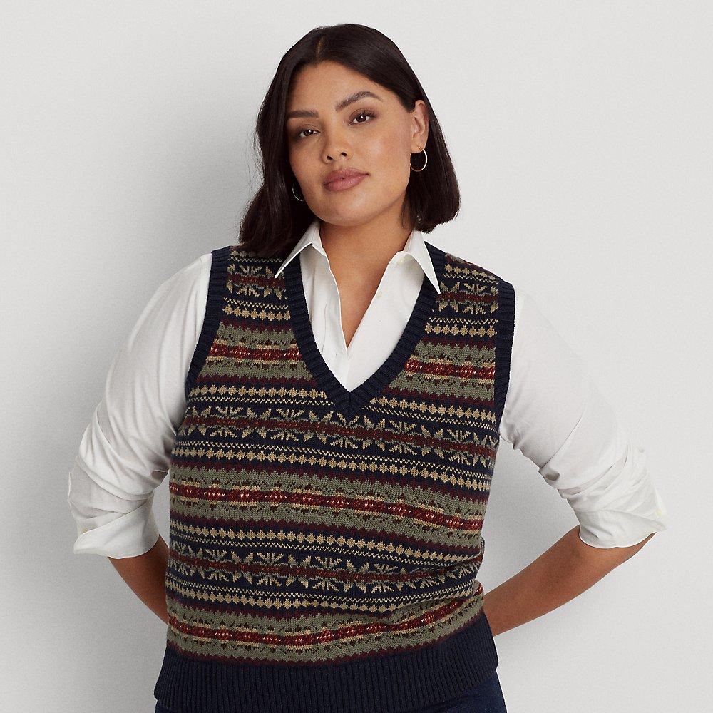 Women's fair isle outlet sweater vest