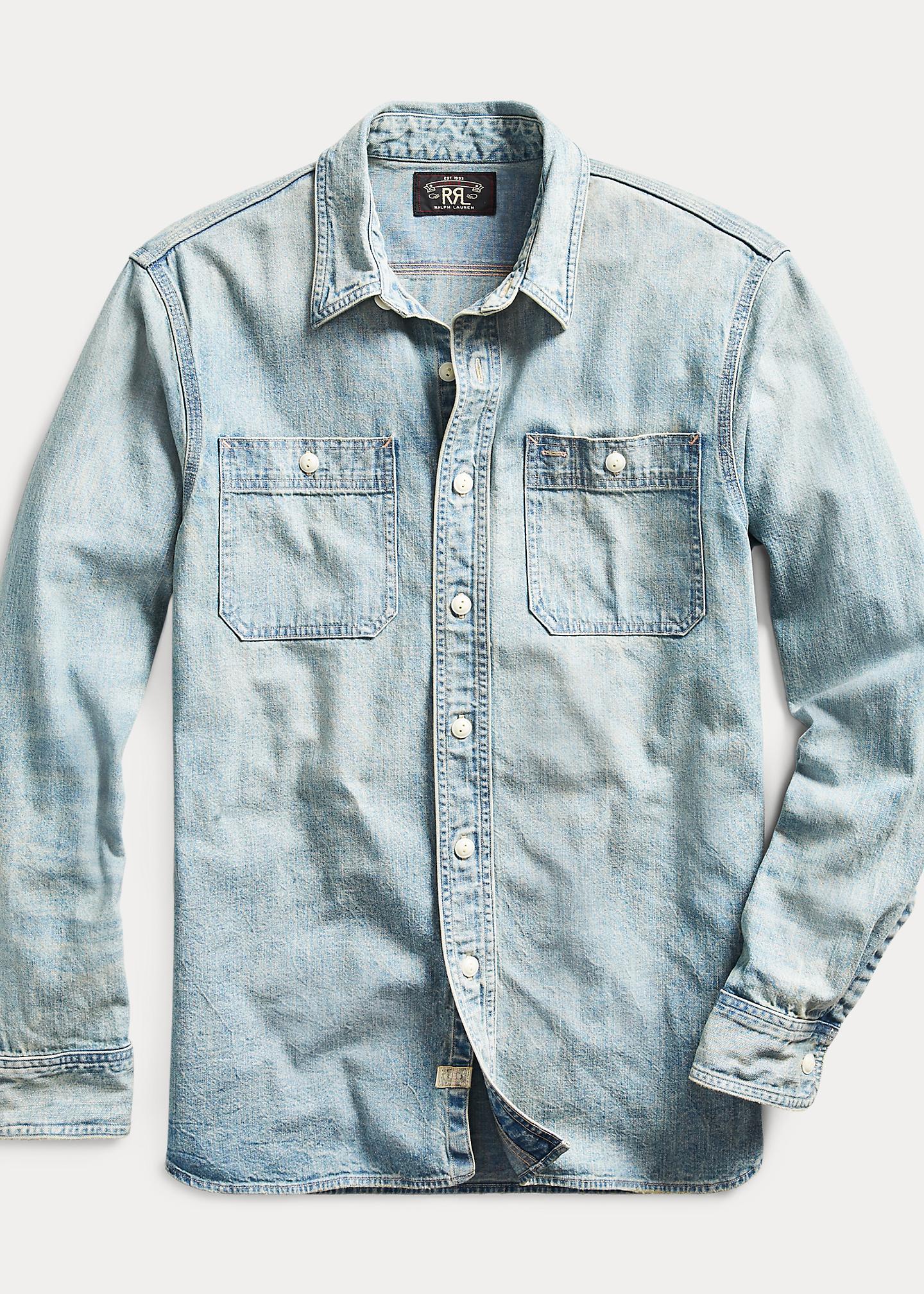 Rrl chambray top work shirt