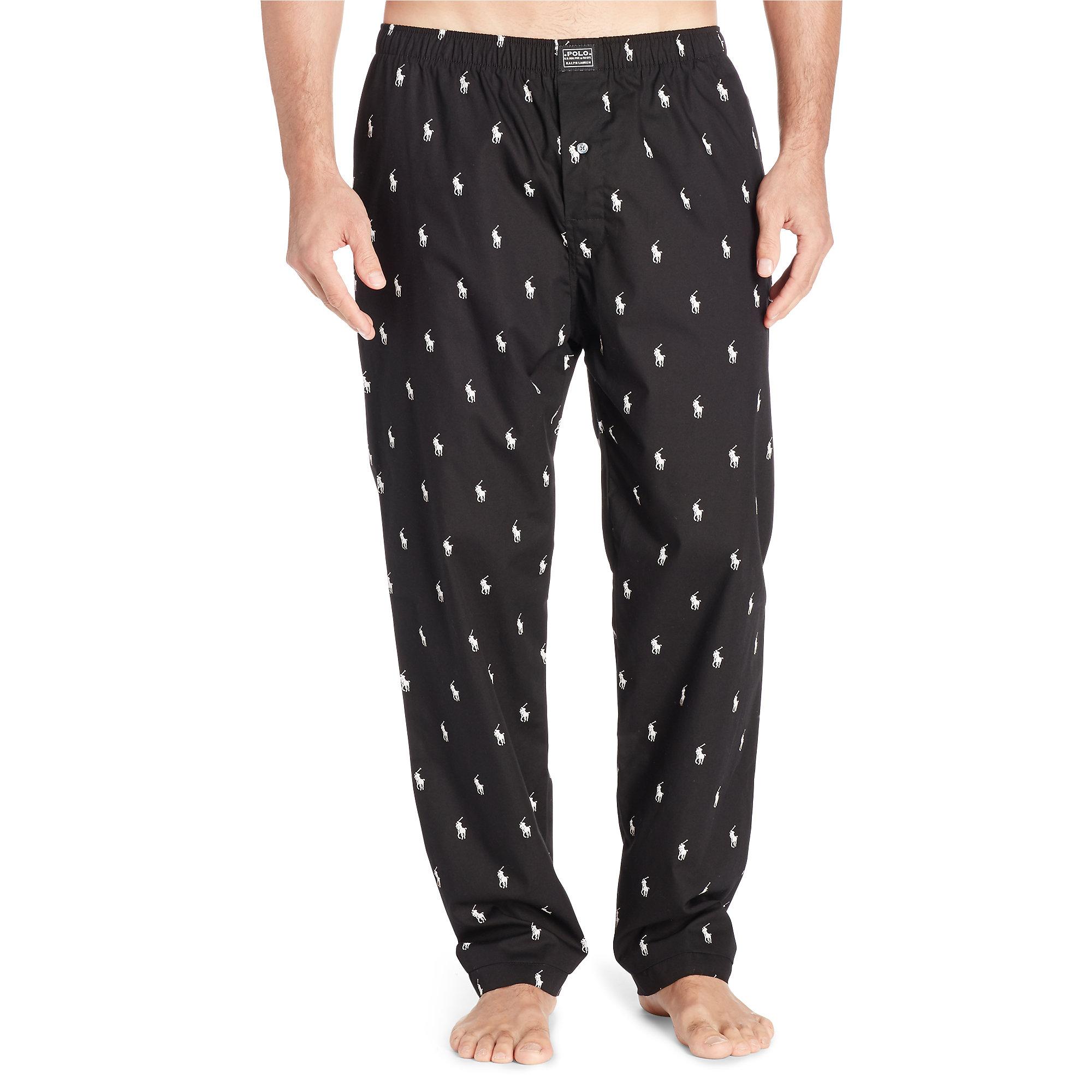 black polo pajama pants