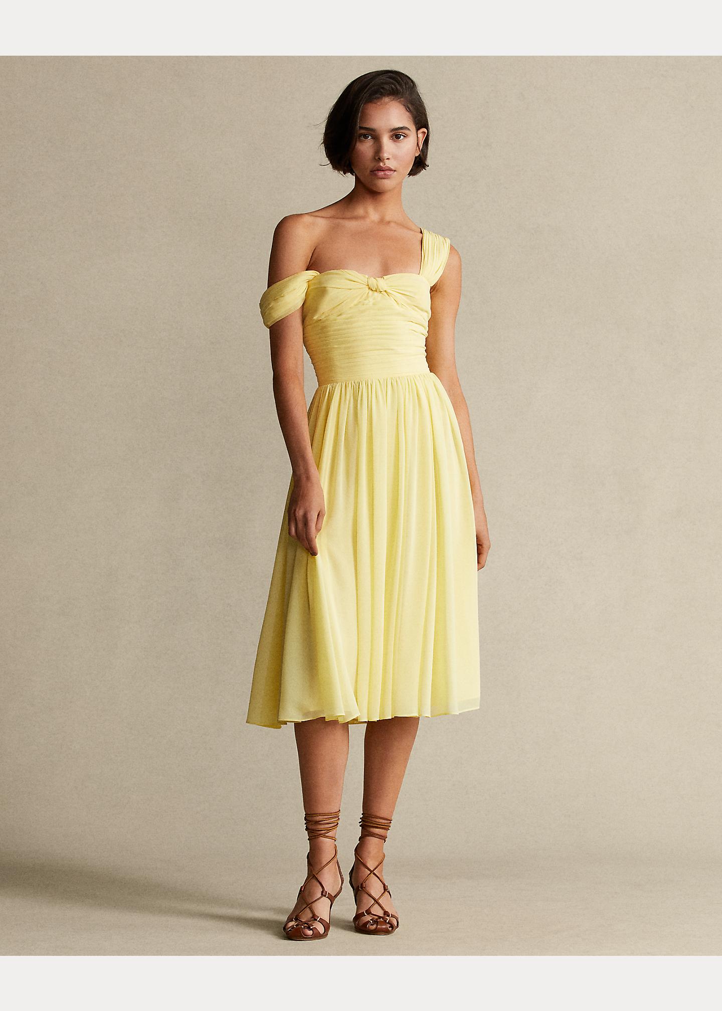 ralph lauren crepe overlay dress