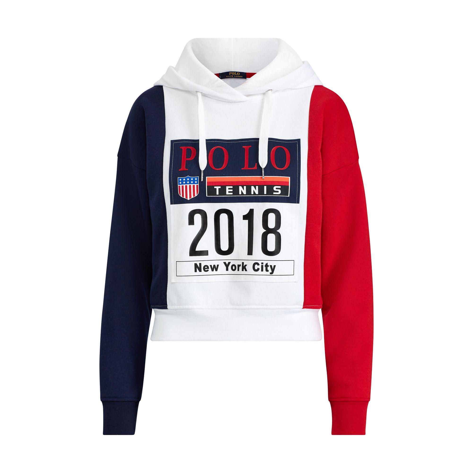 ralph lauren cropped fleece sweatshirt