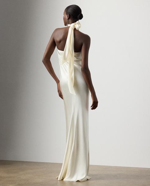 Stretch Satin Dress Ralph Lauren Evening Wear Lizzie Stretch