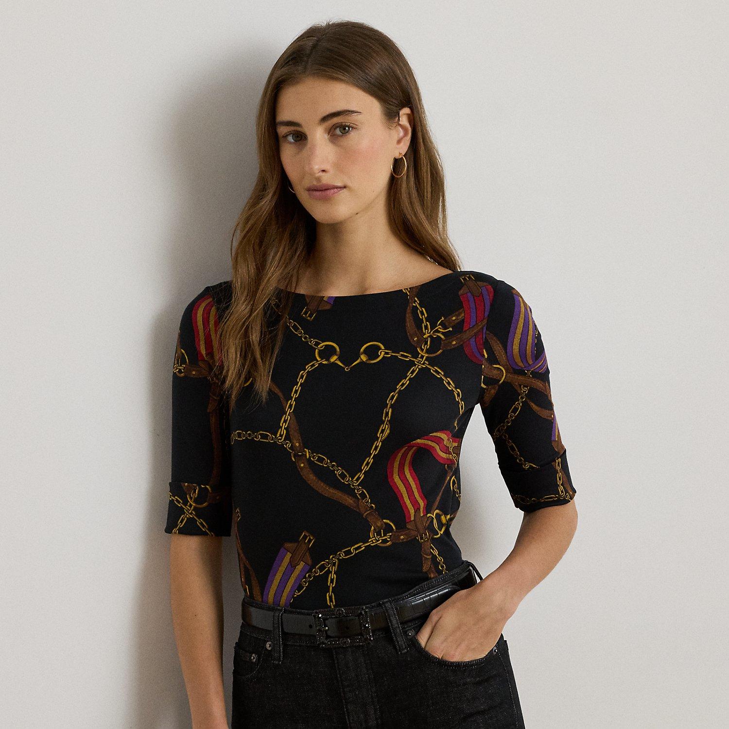 Yoox Lauren Ralph Lauren Boat Neck Top LAUREN RALPH LAUREN COTTON