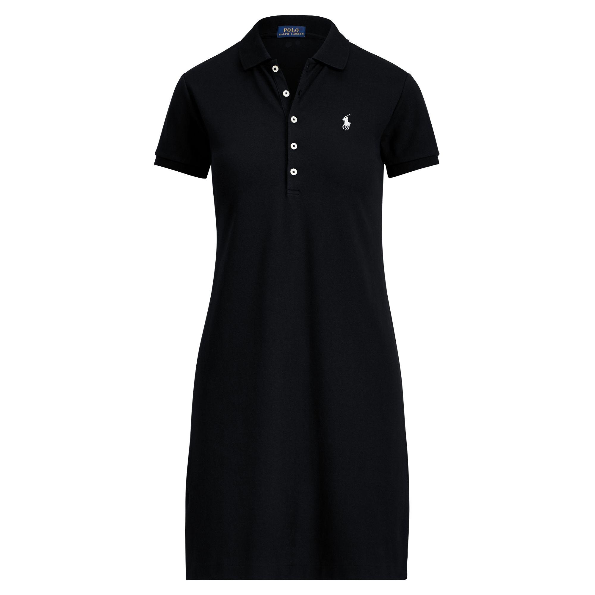 stretch mesh polo dress