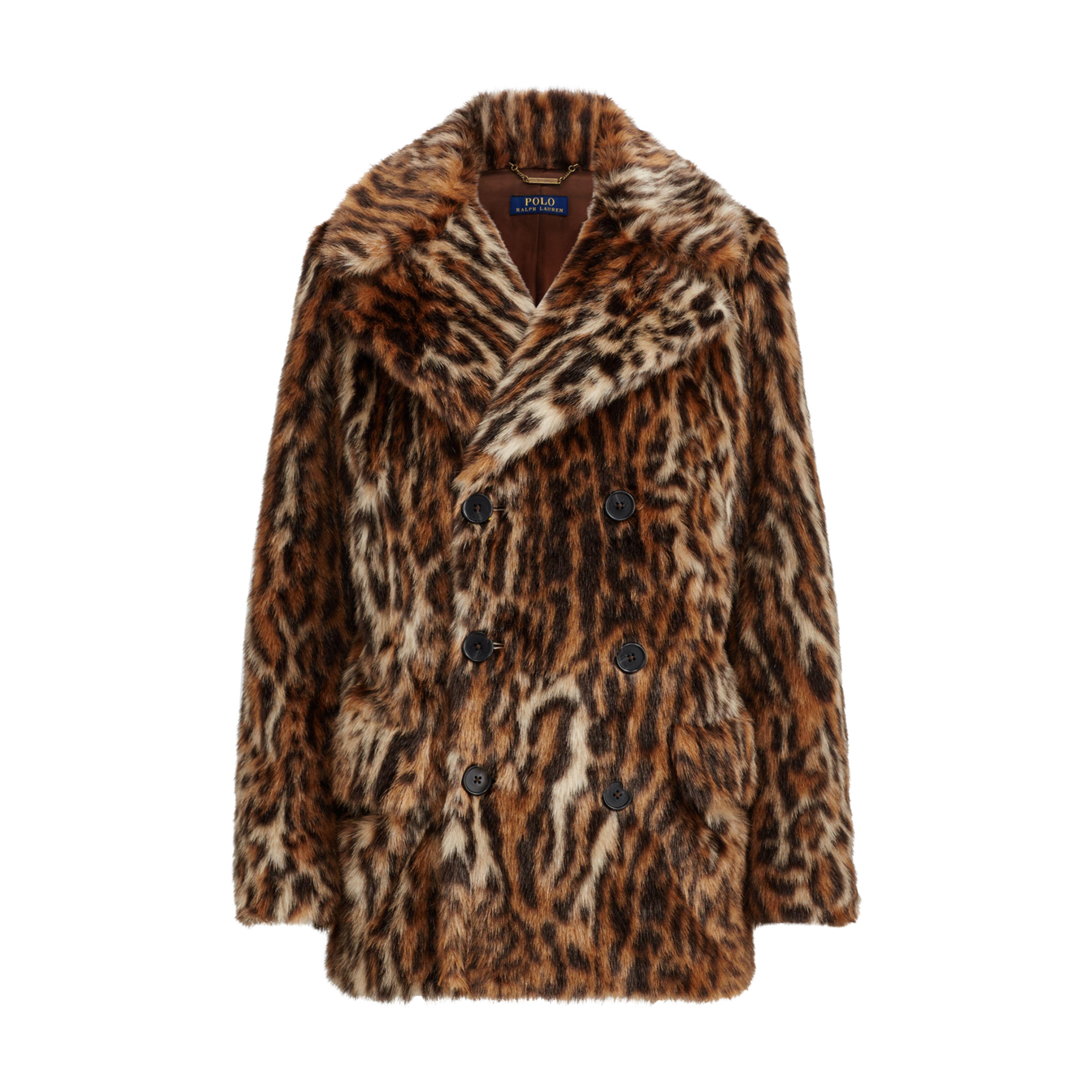 polo ralph lauren leopard coat