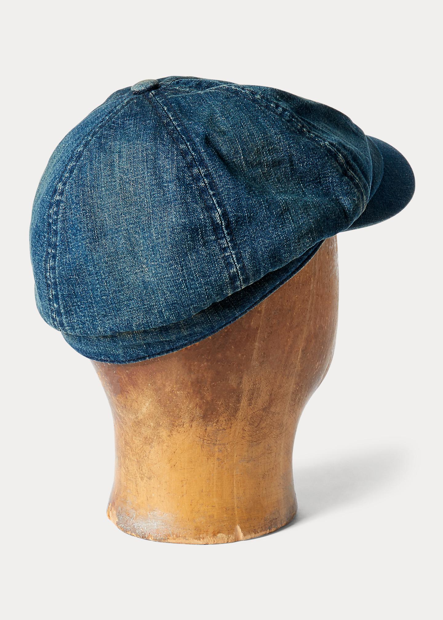RRL Denim Newsboy Cap in Blue for Men Lyst