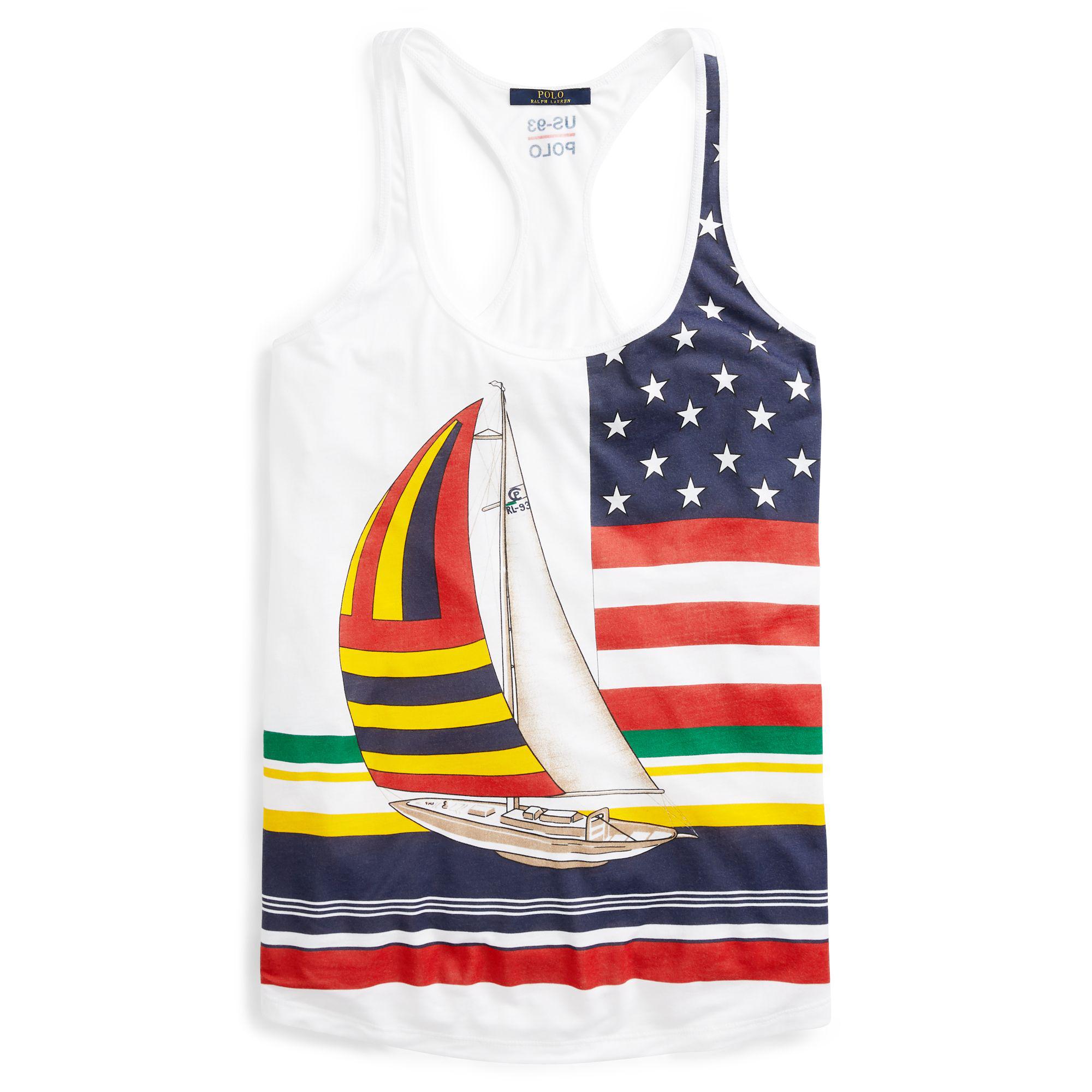 Polo Ralph Lauren - White Cp-93 Sailing Racerback Tank - Lyst. View fullscreen